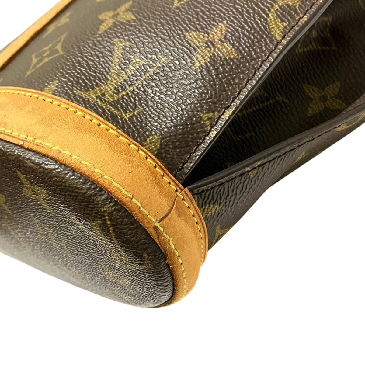 Louis Vuitton Brown Monogram Canvas Leather Tote Bag (Pre-Owned)