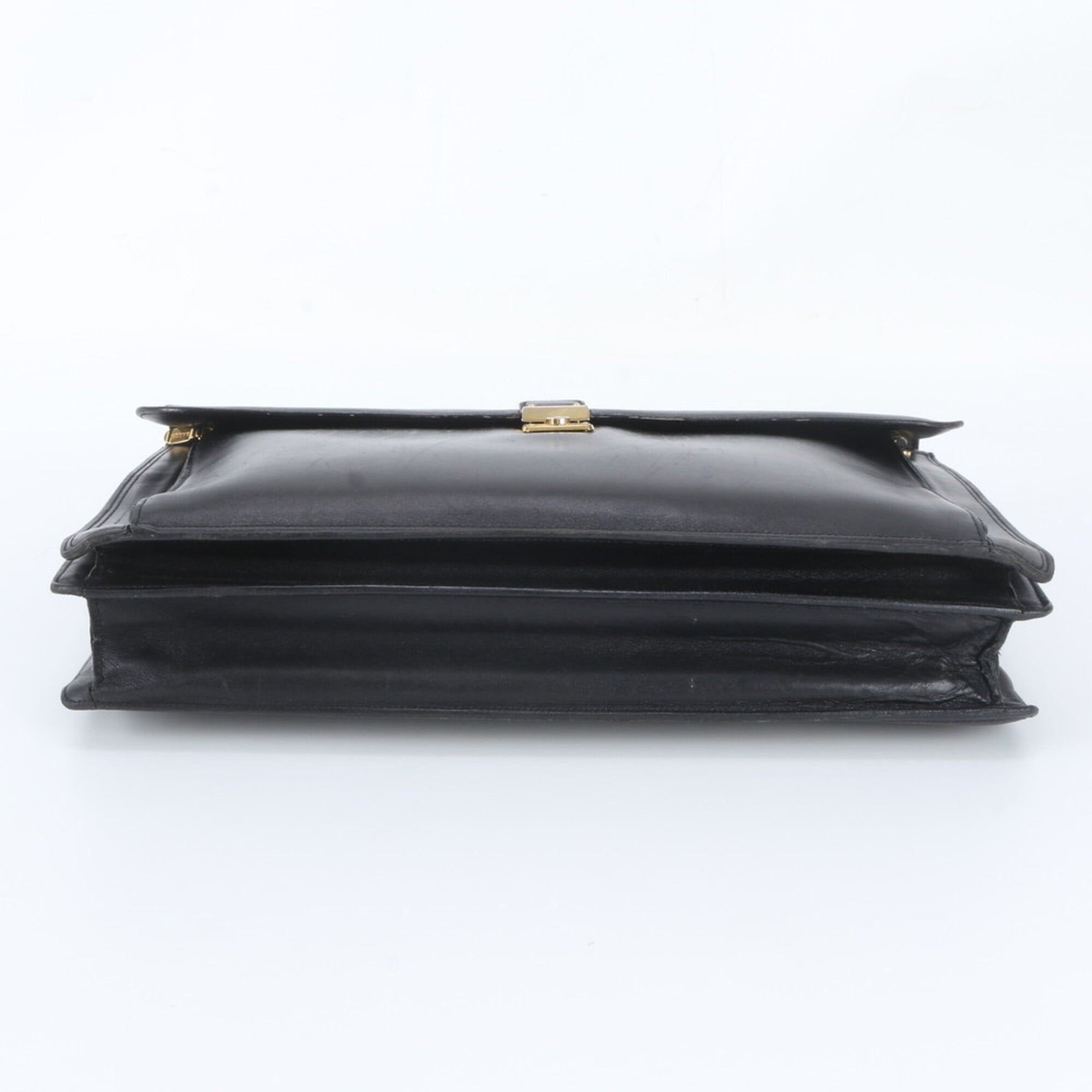 Bally Black Leather Briefcase Tote Bag (Pre-Owned)