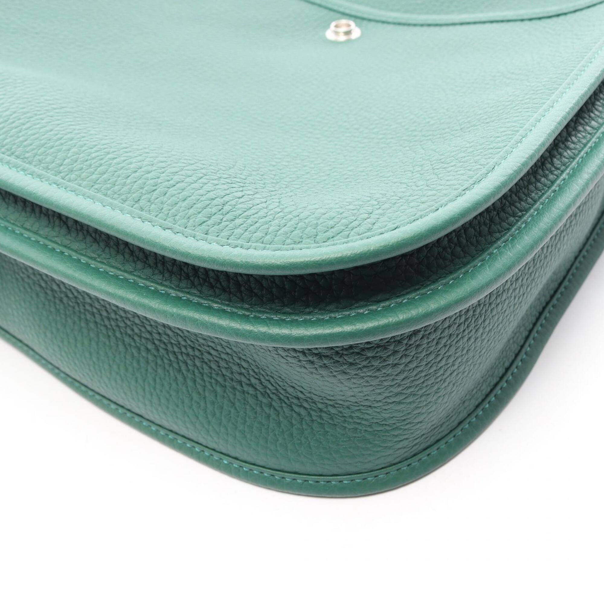 Hermes Green Taurillon Clemence Leather Leather Handbag Shoulder Bag (Pre-Owned)