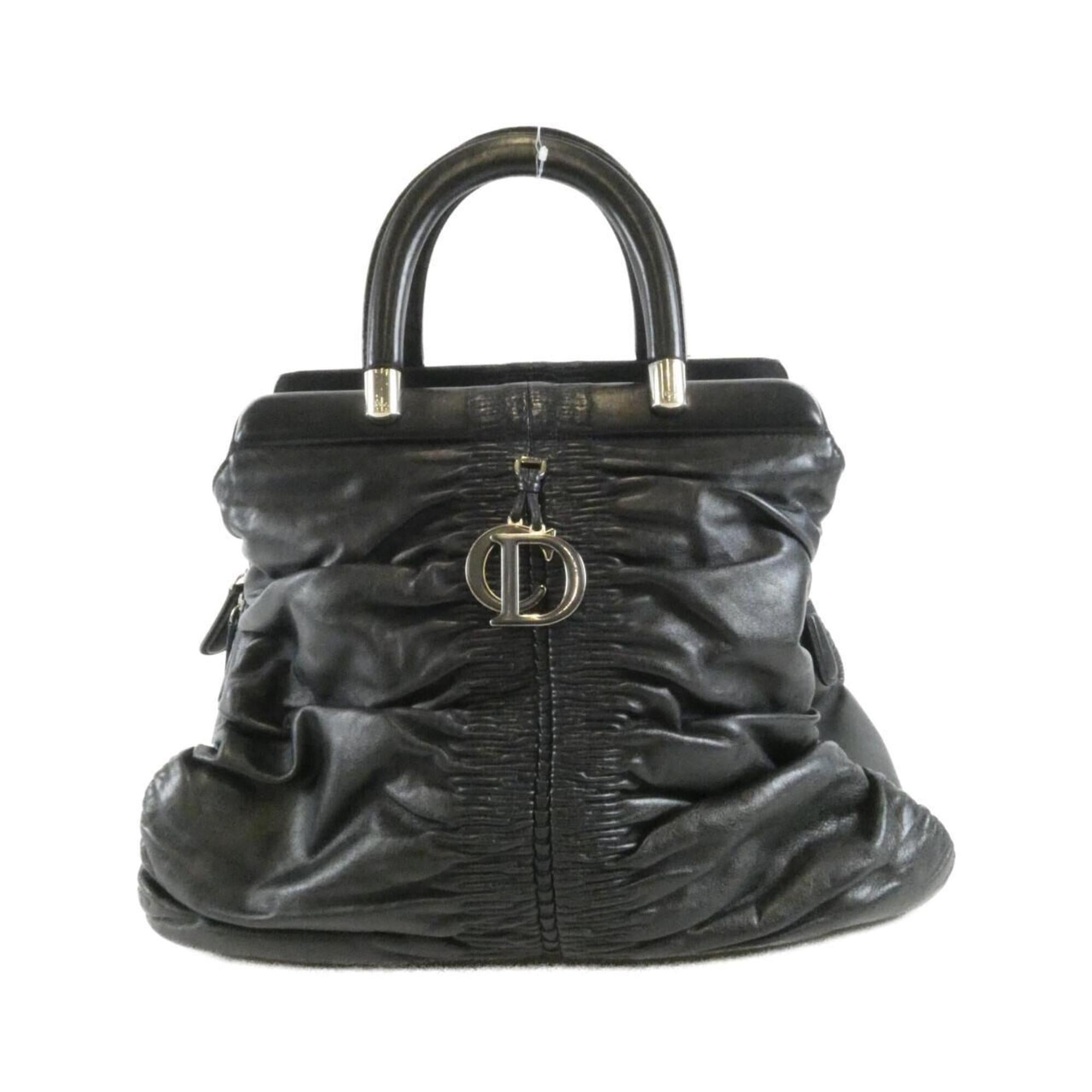 Christian Dior Navy Leather Handbag (Pre-Owned)
