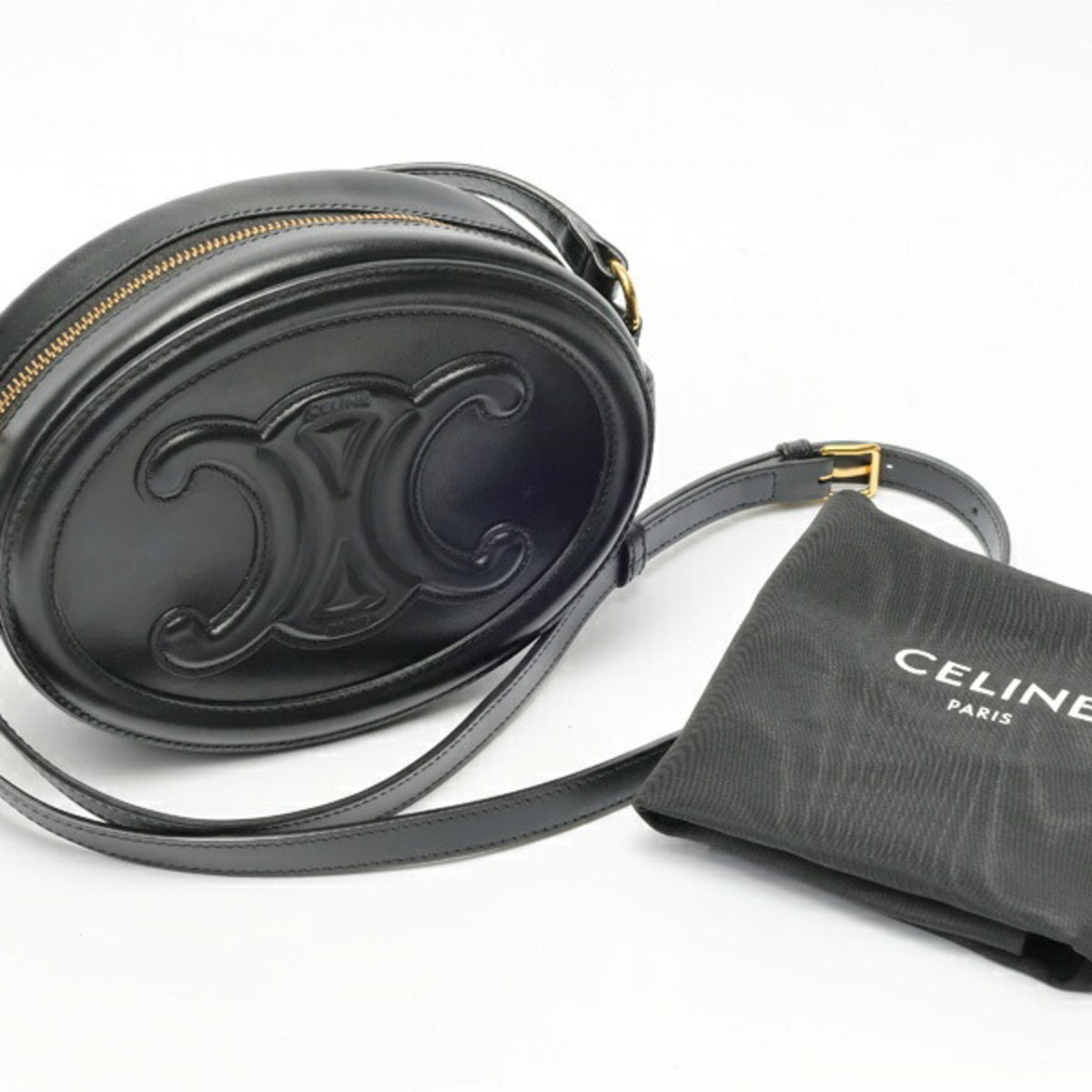 Celine Black Leather Shoulder Bag (Pre-Owned)