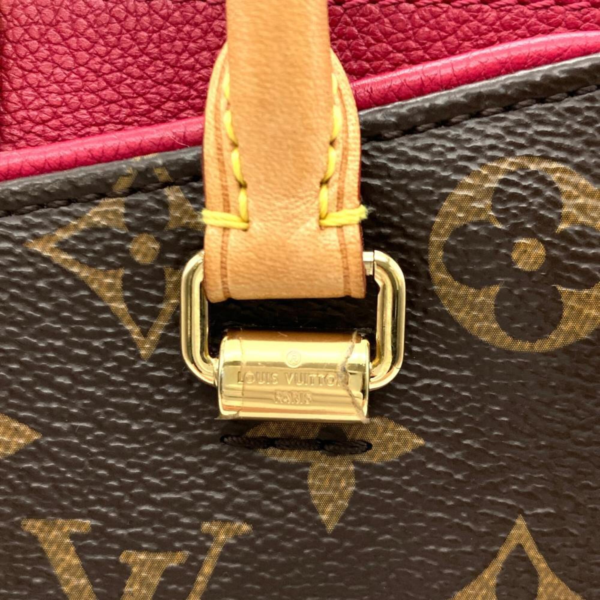 Louis Vuitton Cerise Red Color Monogram Canvas Handbag (Pre-Owned)