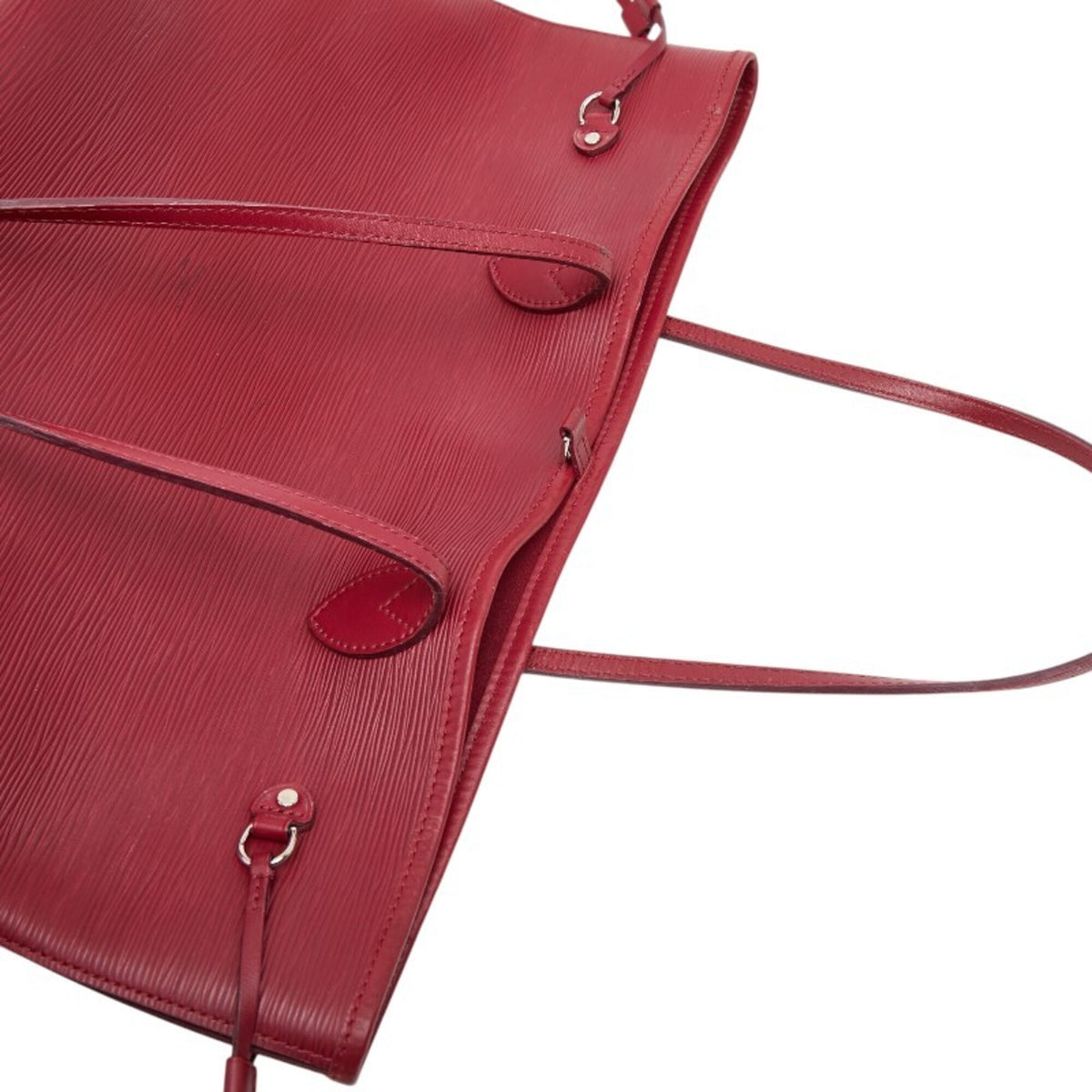 Louis Vuitton Fuchsia Red Color Leather Pouch Shoulder Bag Tote Bag (Pre-Owned)