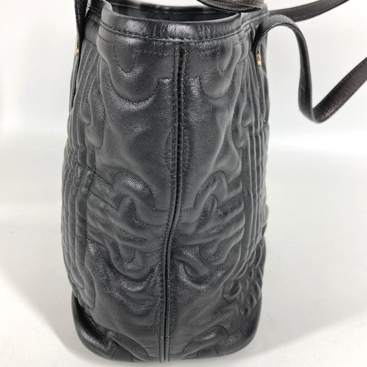 Bvlgari Black Leather Handbag Shoulder Bag (Pre-Owned)