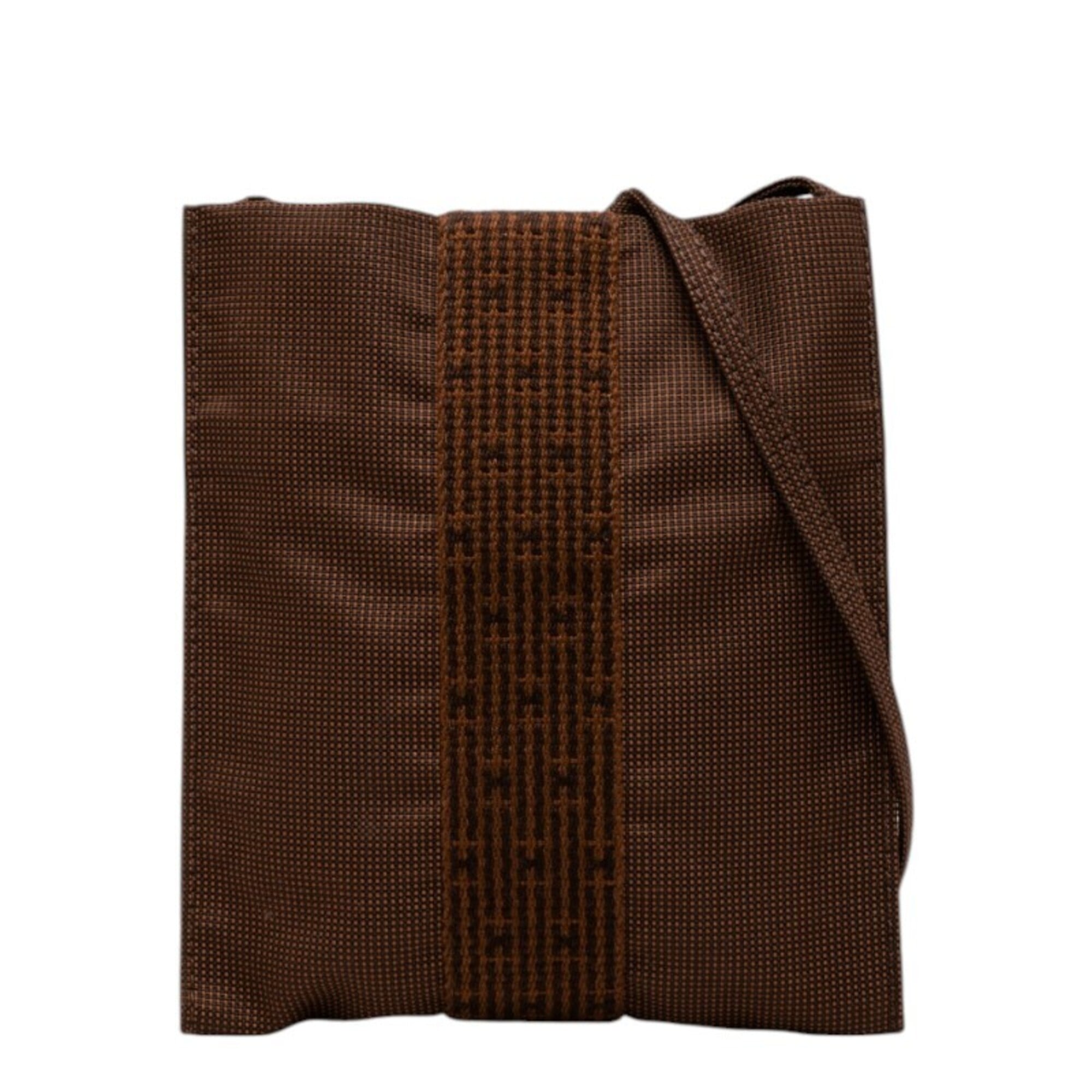 Hermes Brown Canvas Pochette Shoulder Bag (Pre-Owned)