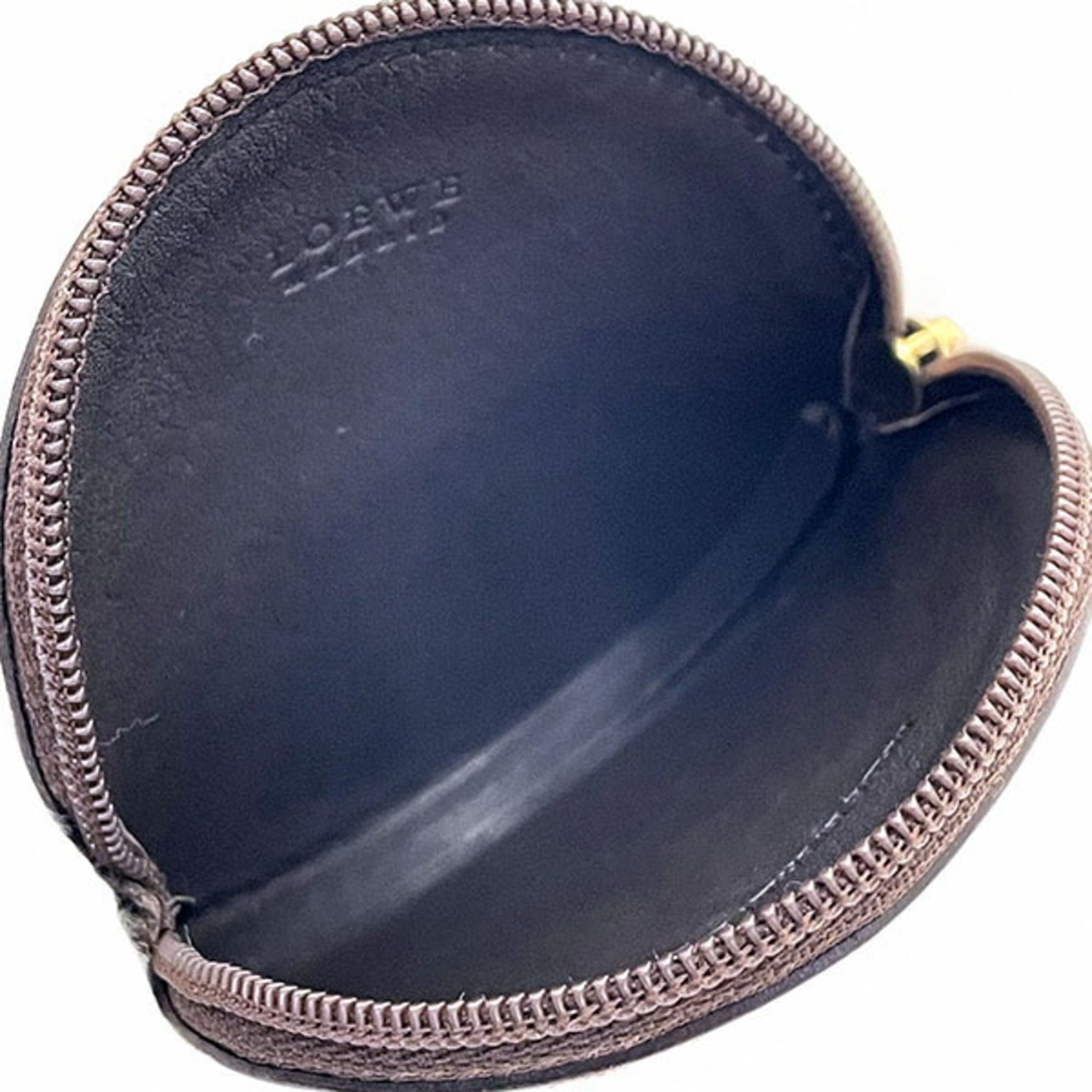 Loewe Dark Brown Red Color Suede Leather Coin Purse/Coin Case (Pre-Owned)