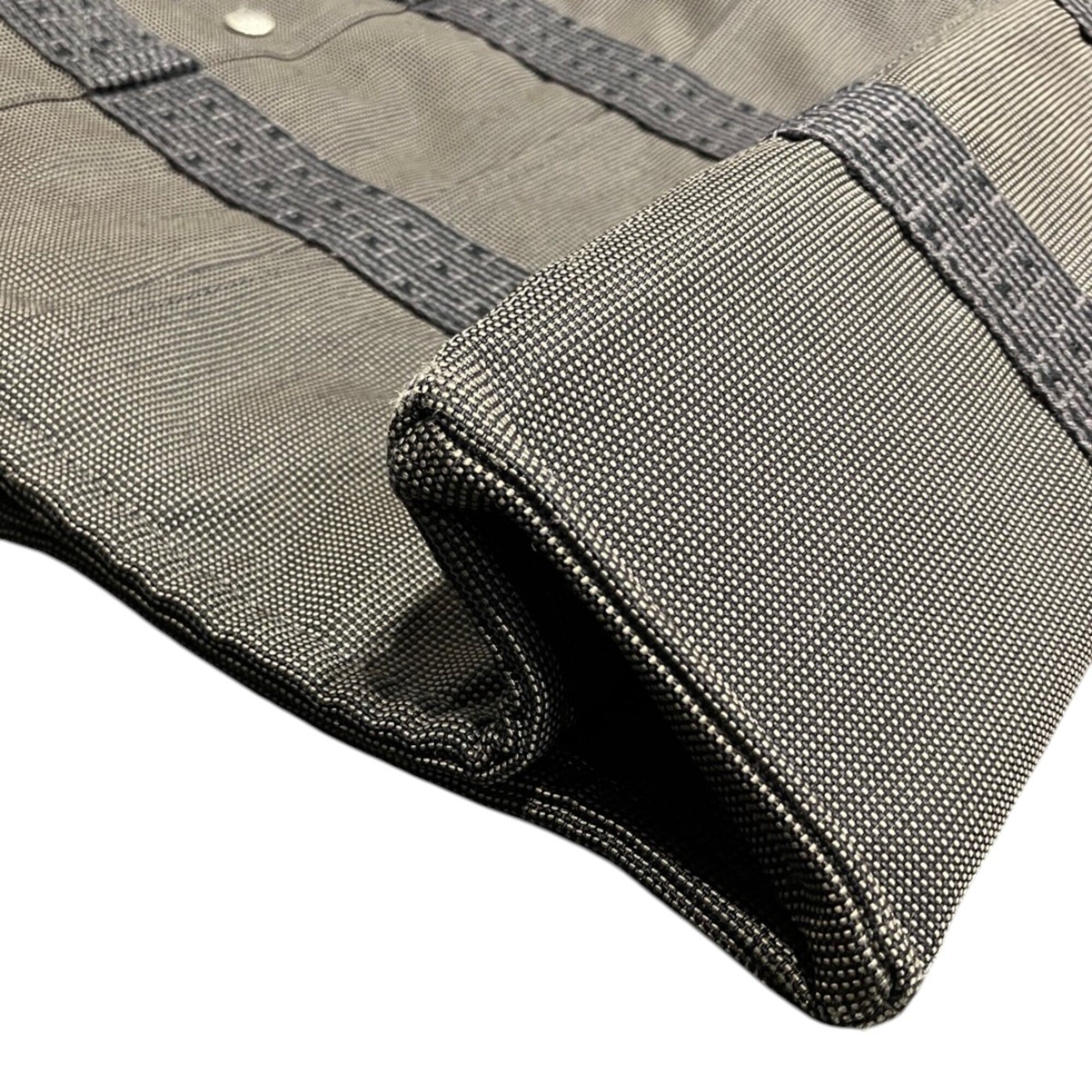 Hermes Gray Canvas Tote Bag (Pre-Owned)
