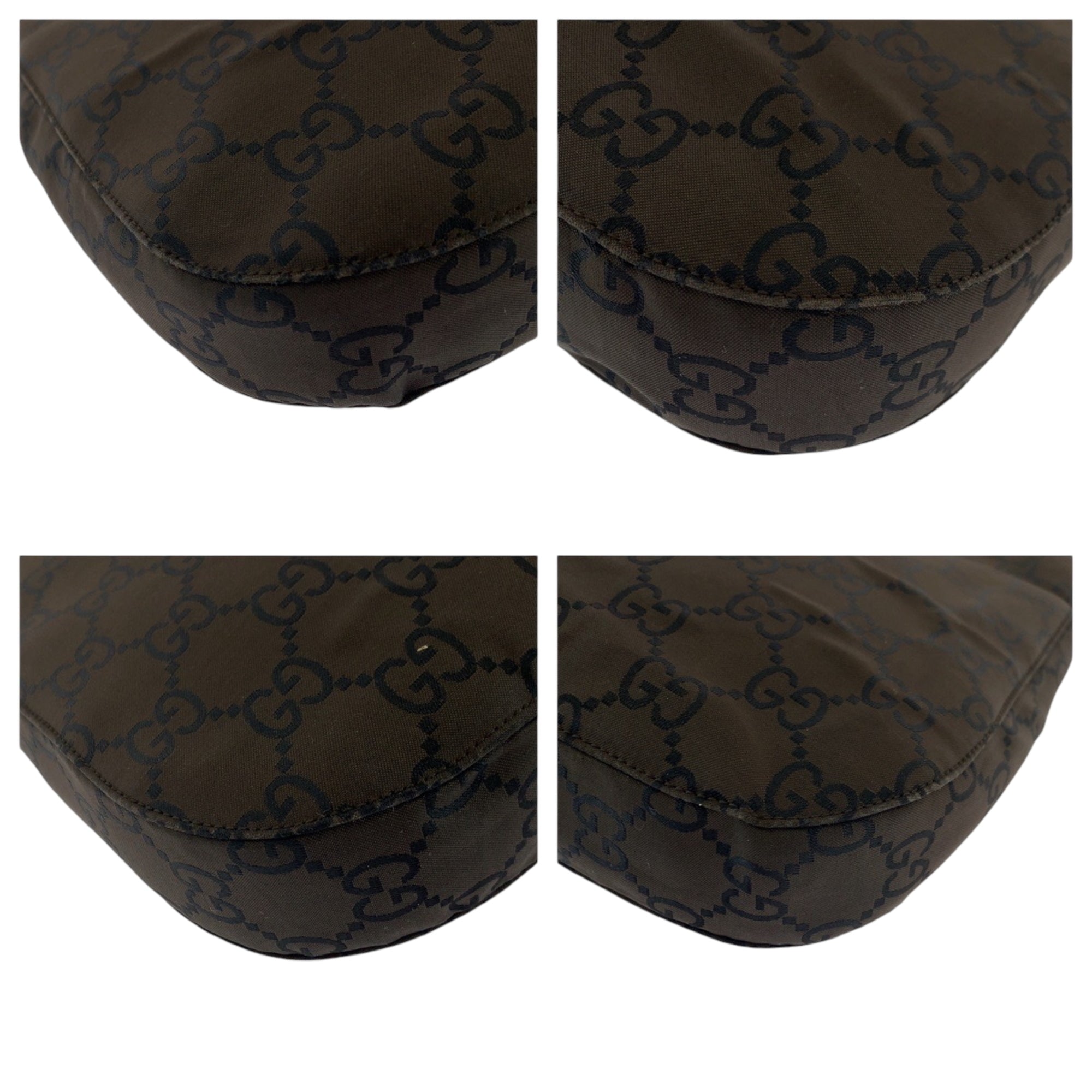 Gucci Dark Brown Nylon Shoulder Bag (Pre-Owned)