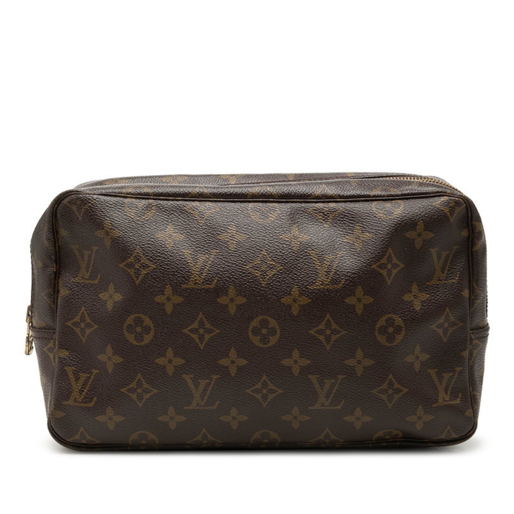 Louis Vuitton Brown Pvc Leather Clutch Bag (Pre-Owned)