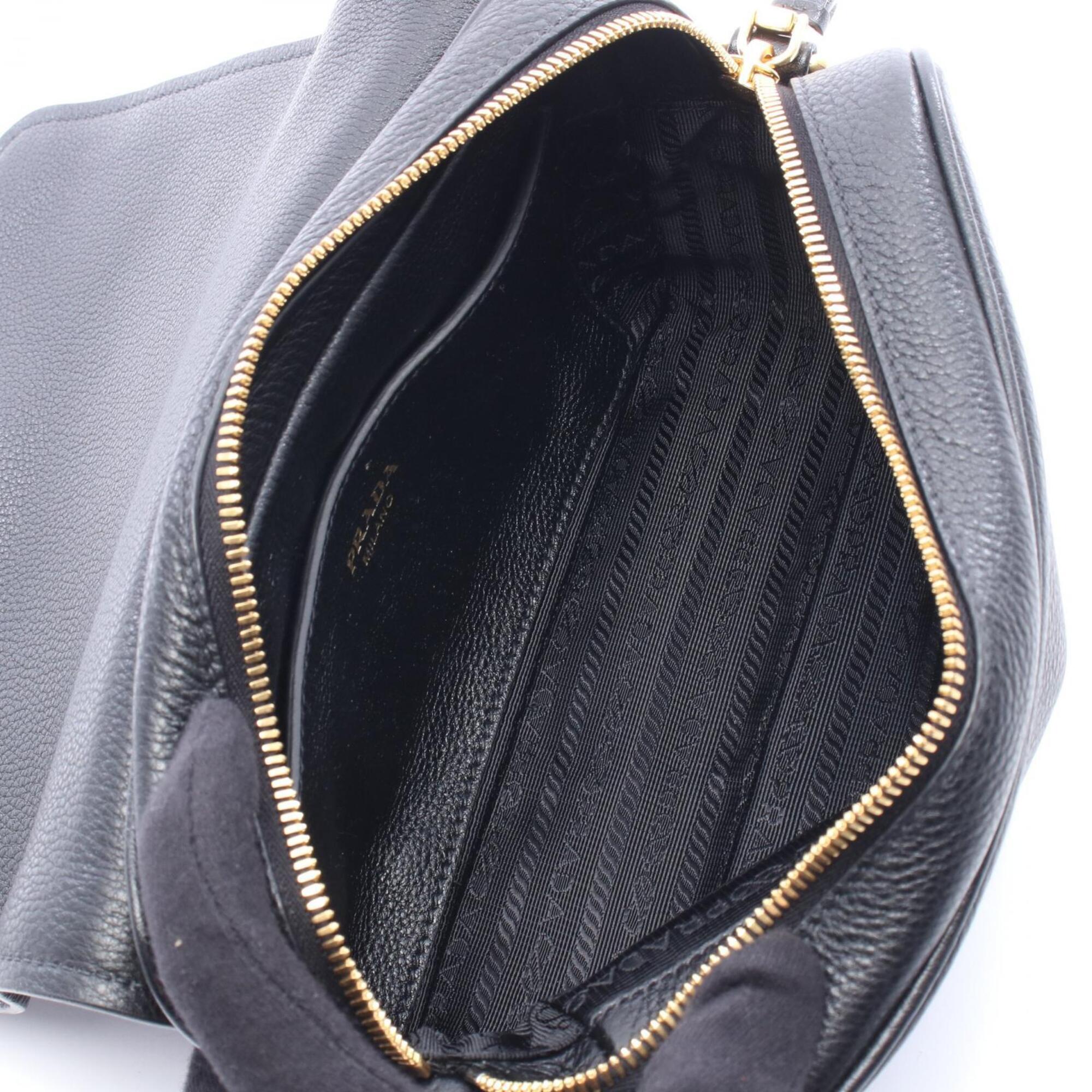 Prada Black Leather Shoulder Bag (Pre-Owned)