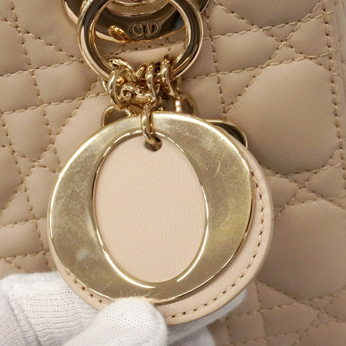 Christian Dior Beige Leather Handbag (Pre-Owned)