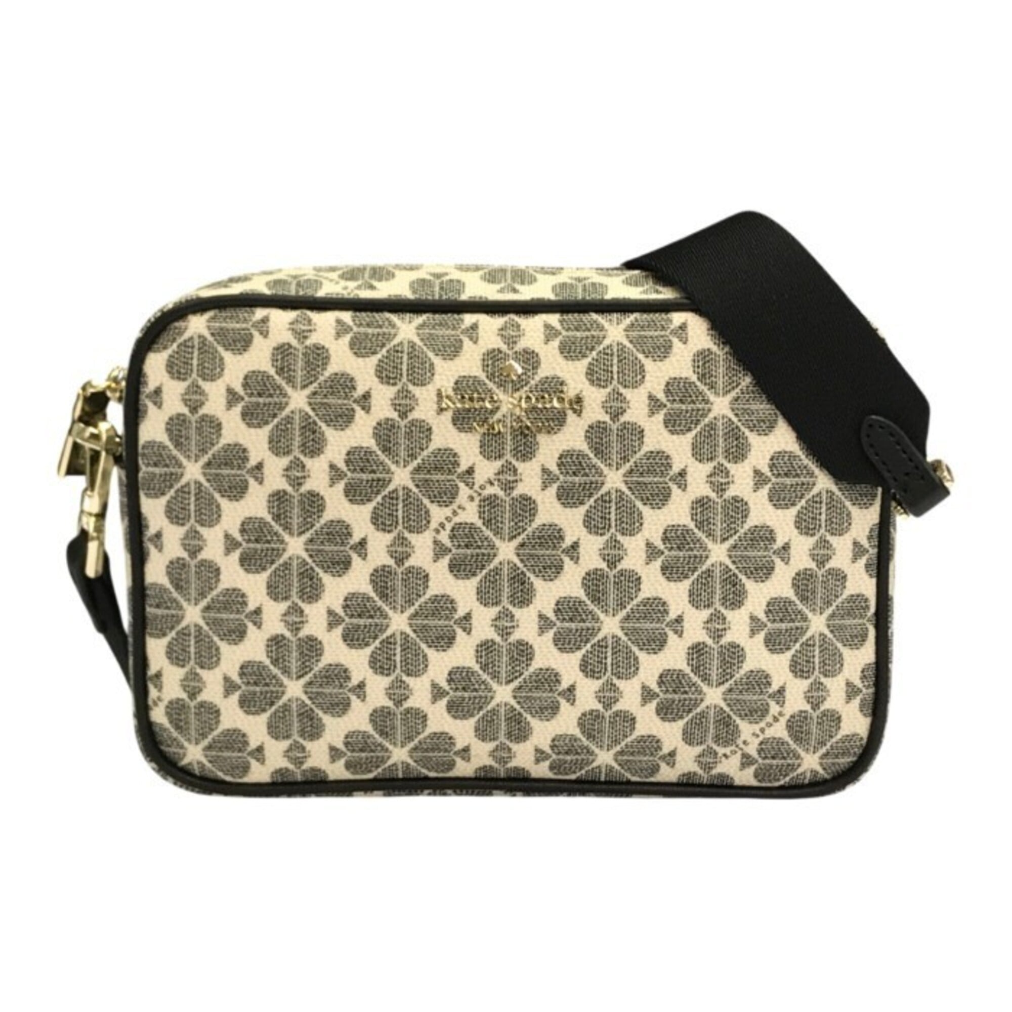 Kate Spade Black White Pvc Leather Shoulder Bag (Pre-Owned)