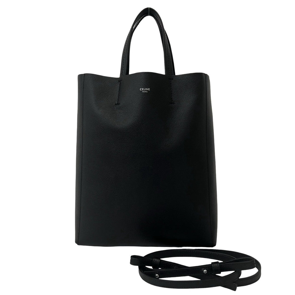 Celine Black Leather Handbag Shoulder Bag (Pre-Owned)