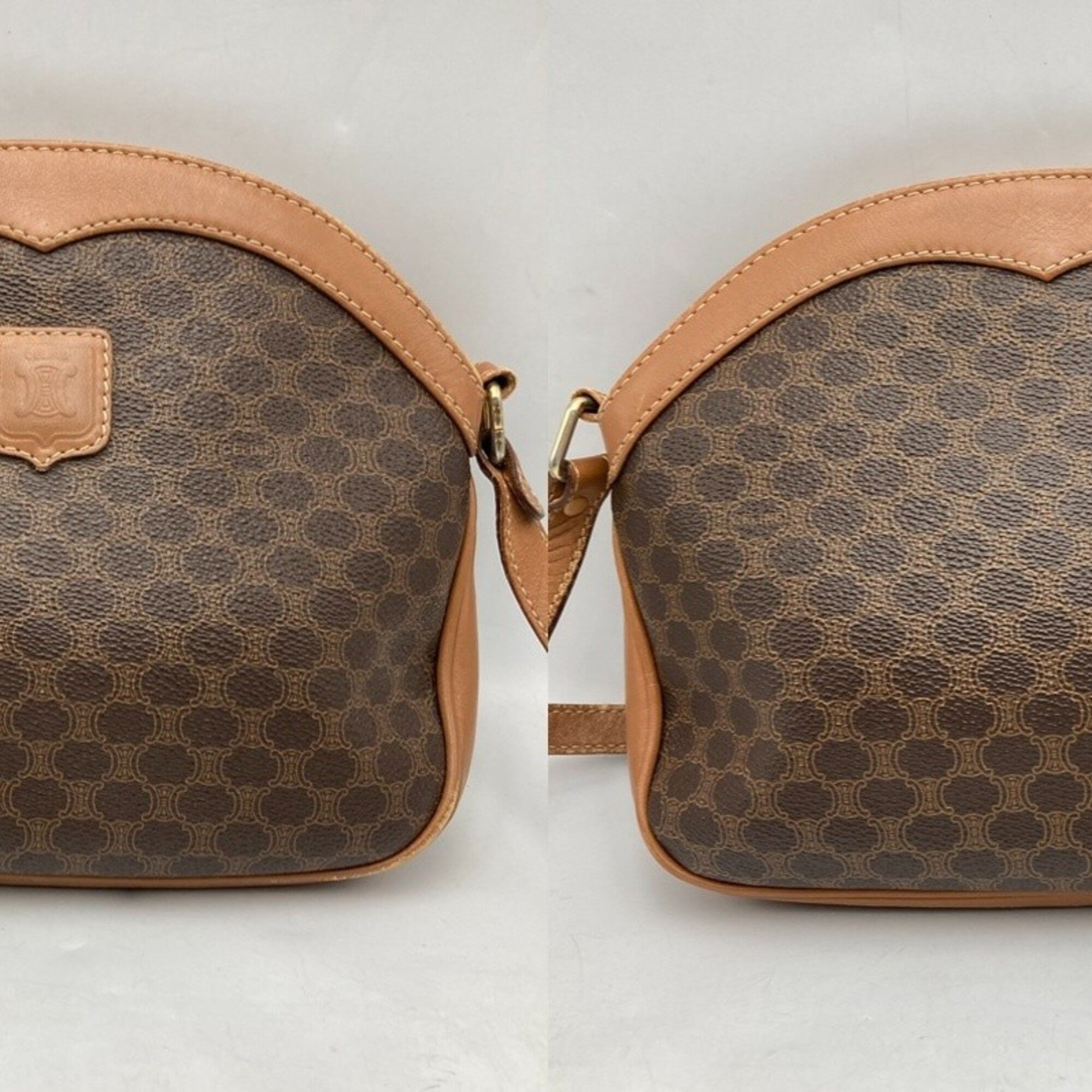 Celine Macadam Brown Pvc Leather Shoulder Bag (Pre-Owned)