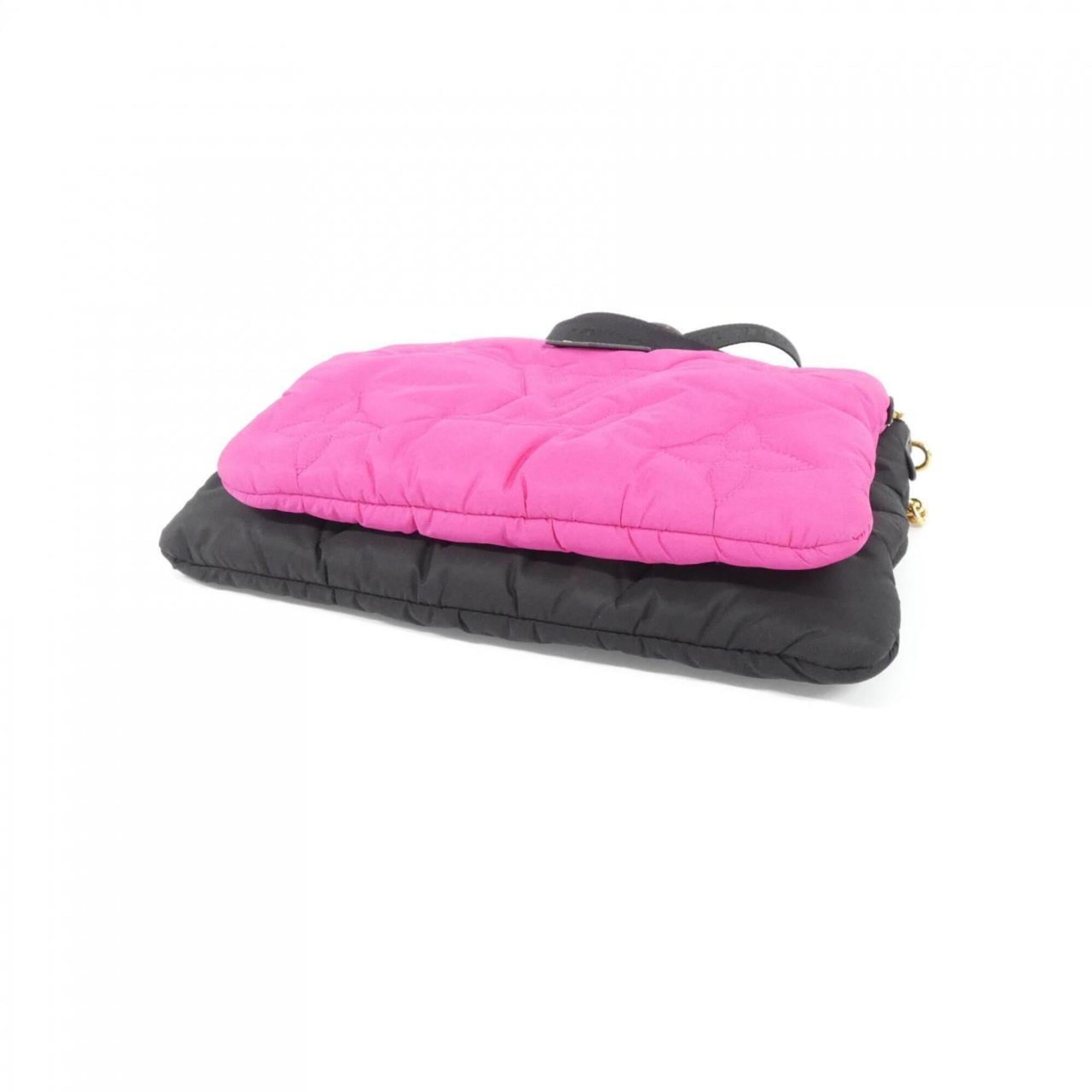 Louis Vuitton Black Fuchsia Nylon Pochette Pouch Shoulder Bag (Pre-Owned)