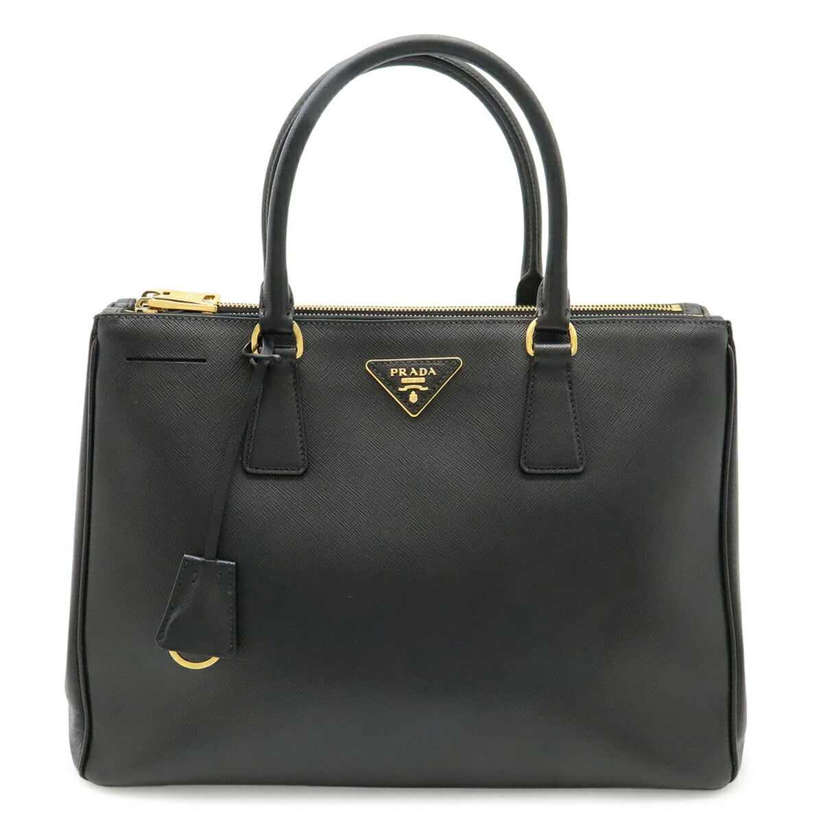 Prada Black Nero Leather Handbag Tote Bag (Pre-Owned)