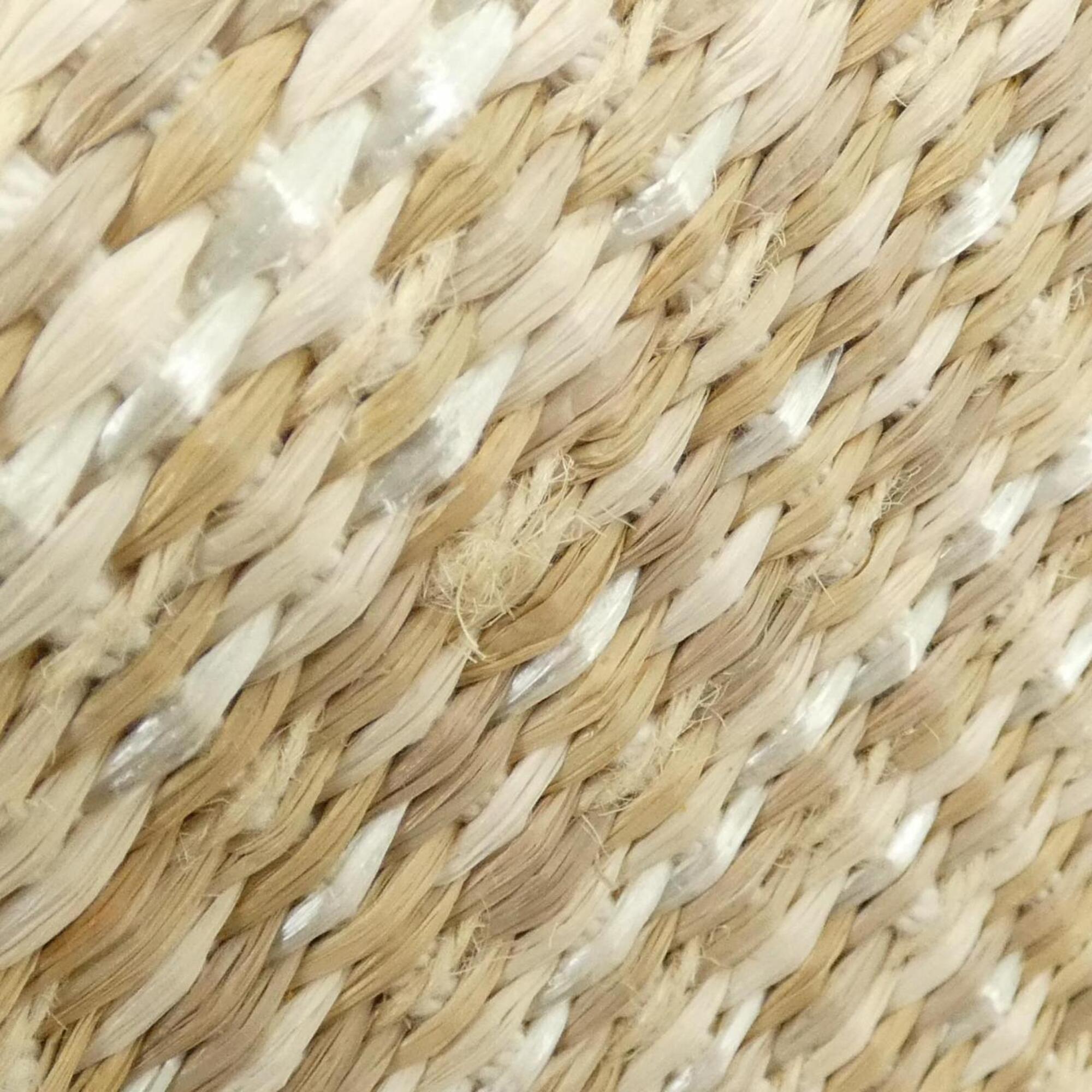 Chanel Beige Straw Grained Calfskin Handbag (Pre-Owned)