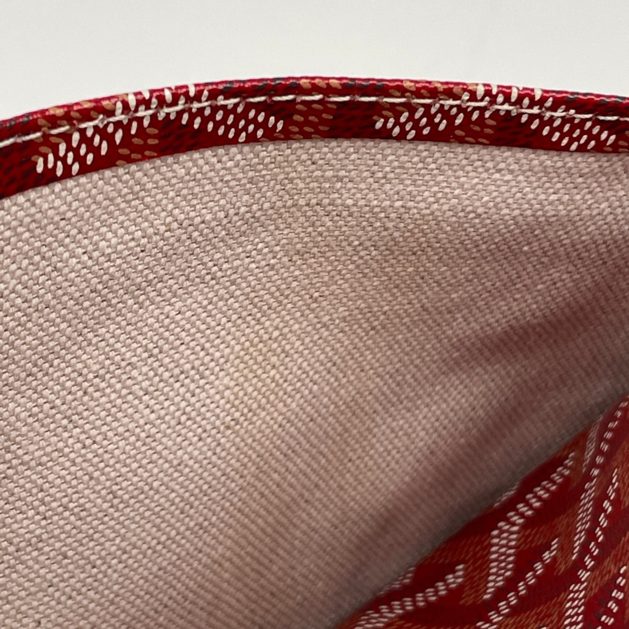 Goyard Red Color Coated Canvas Shoulder Bag (Pre-Owned)