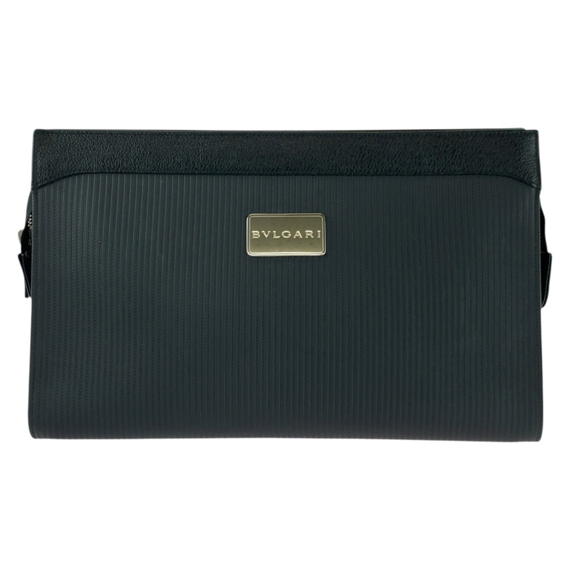 Bvlgari Black Pvc Clutch Bag (Pre-Owned)