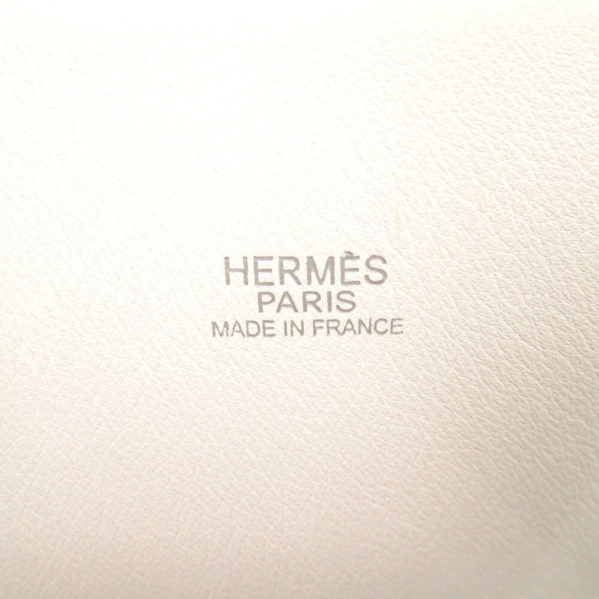 Hermes Khaki White Swift Leather Handbag (Pre-Owned)