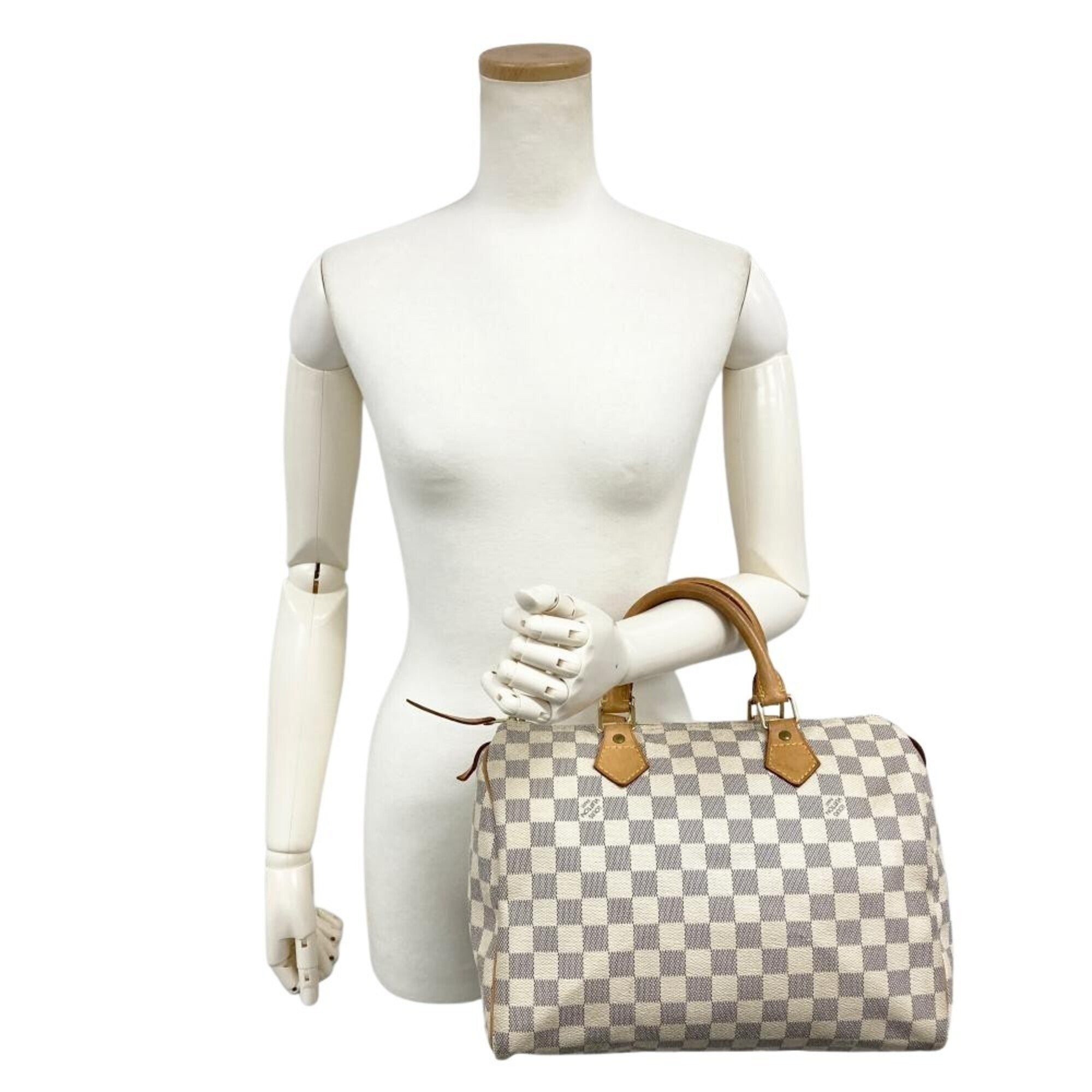 Louis Vuitton Black Damier Azur Galle White Damier Azur Handbag (Pre-Owned)