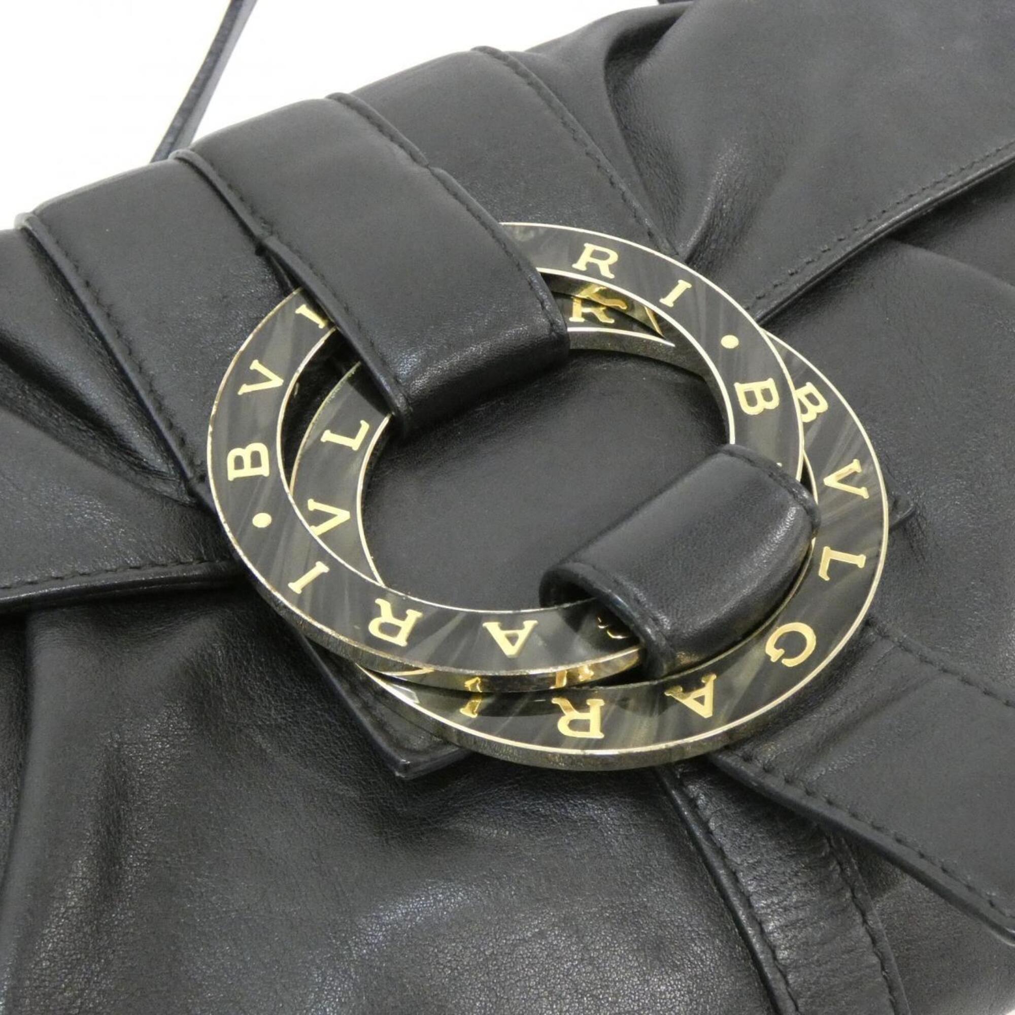 Bvlgari Black Leather Shoulder Bag (Pre-Owned)