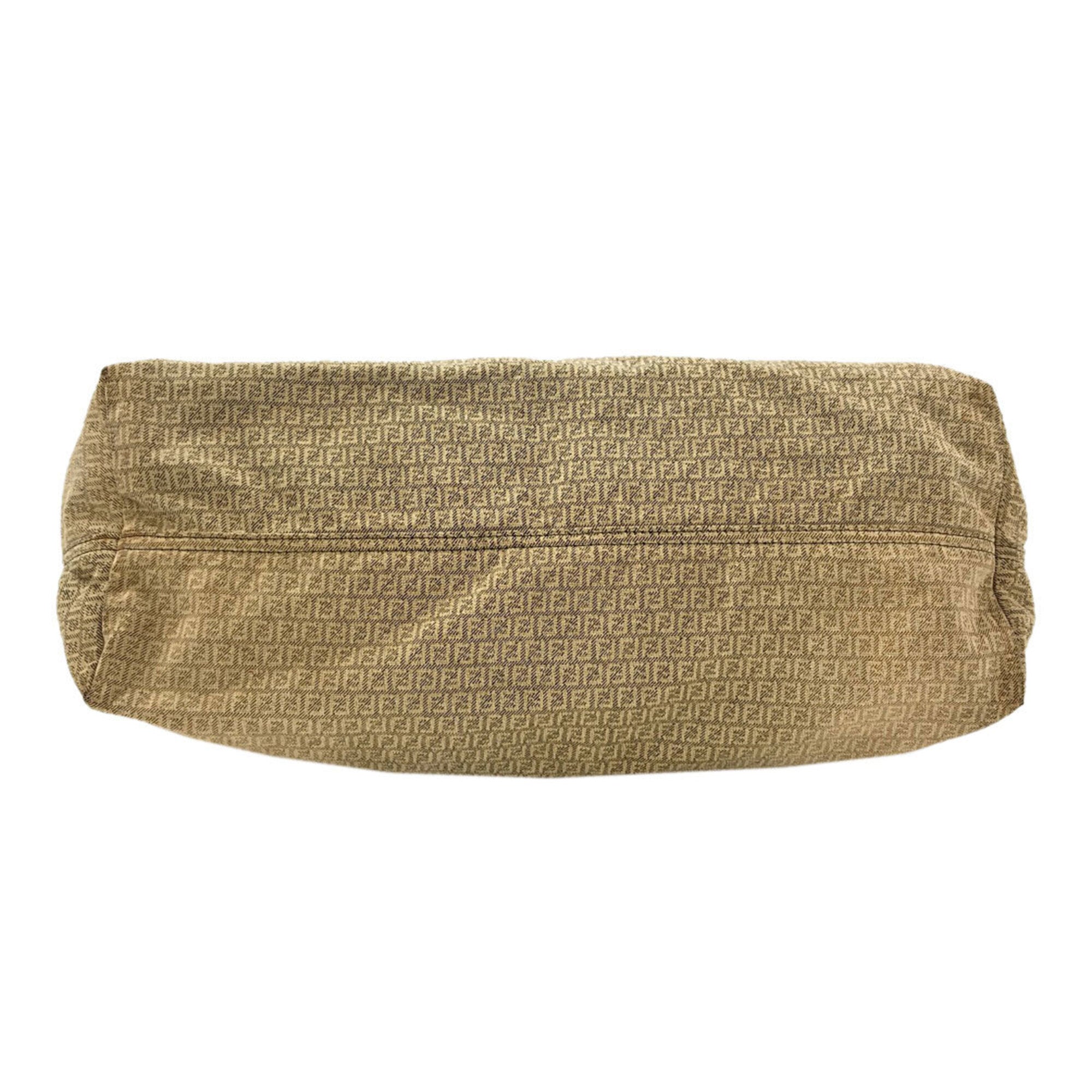 Fendi Zucchino Beige Canvas Tote Bag (Pre-Owned)