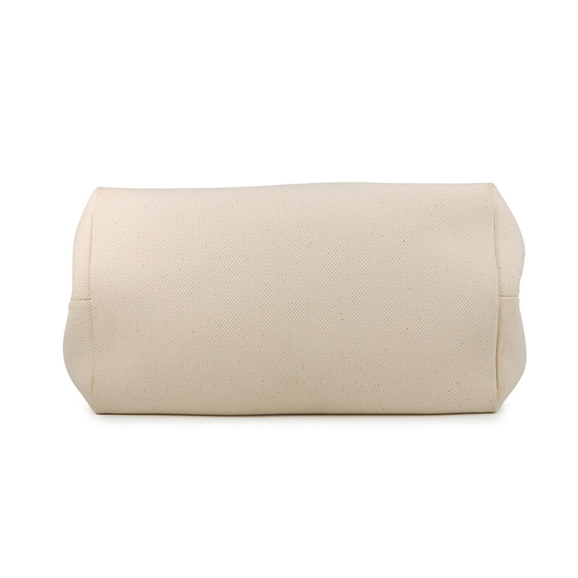 Celine Ivory Leather Canvas Handbag Tote Bag (Pre-Owned)