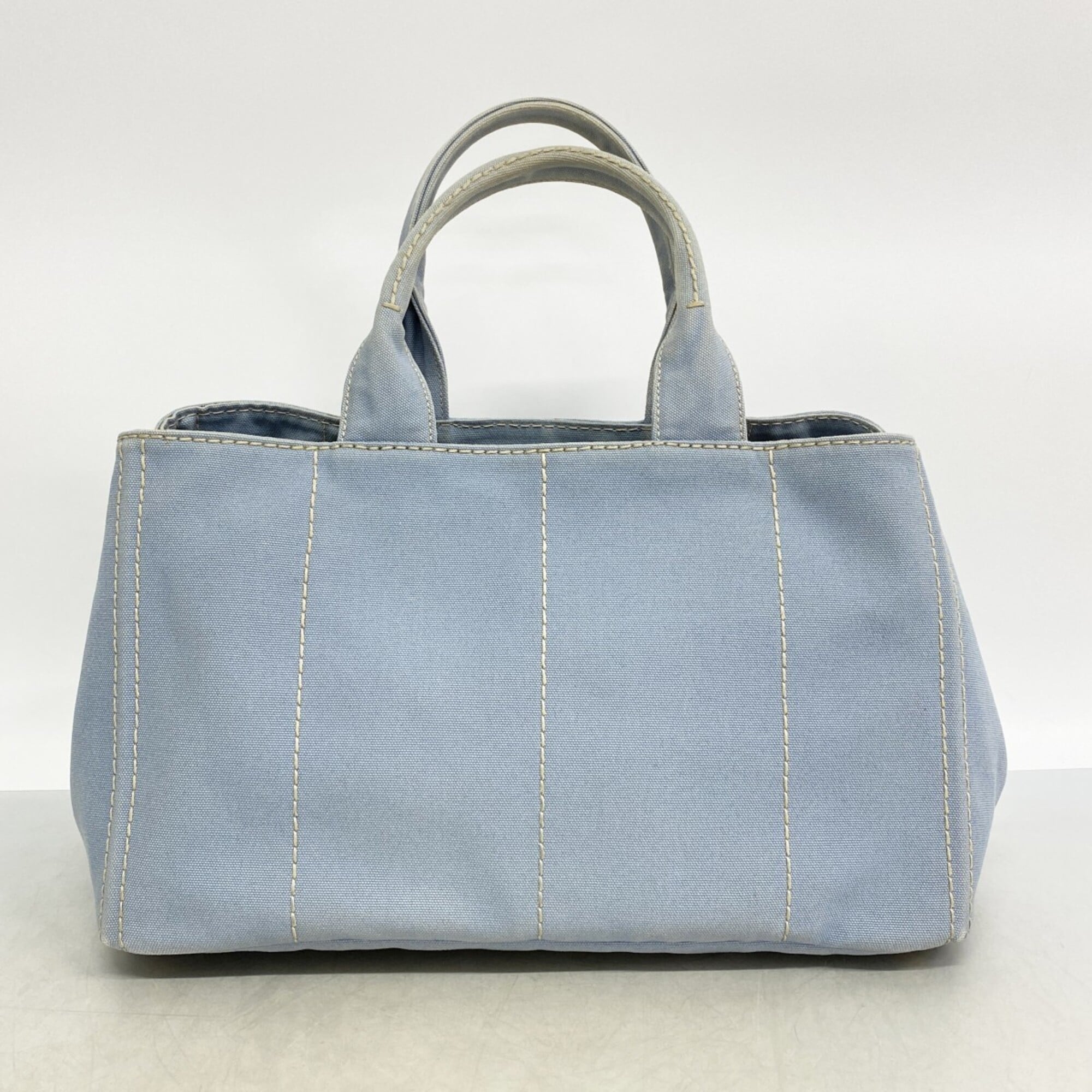Prada Sky Blue Canvas Tote Bag (Pre-Owned)