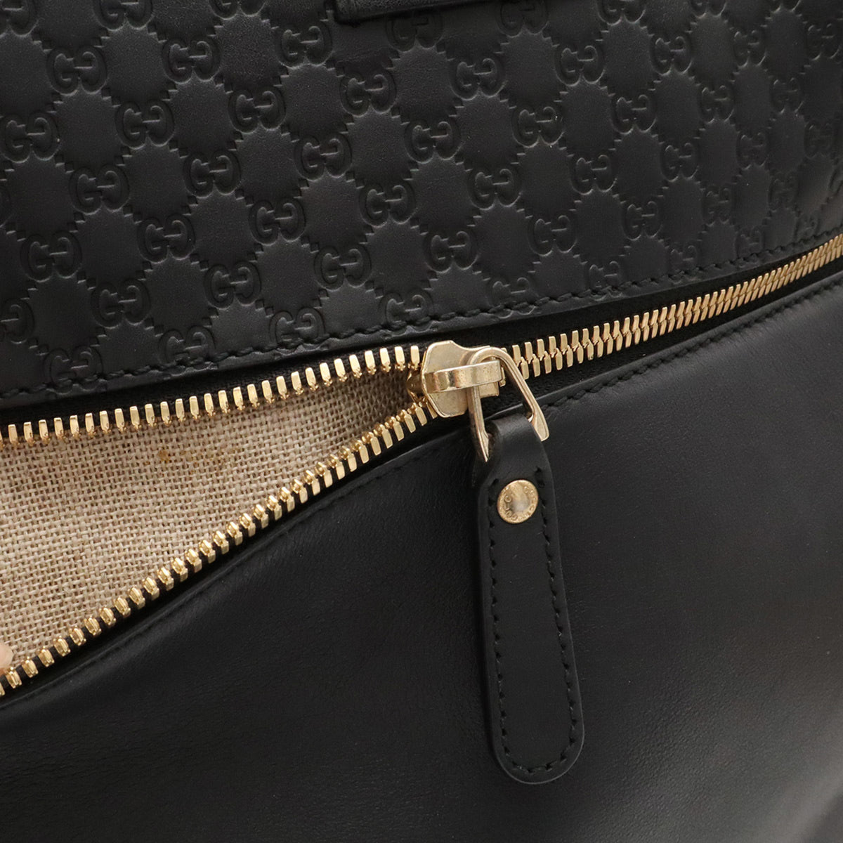 Gucci Black Yellow Leather Shoulder Bag Tote Bag (Pre-Owned)