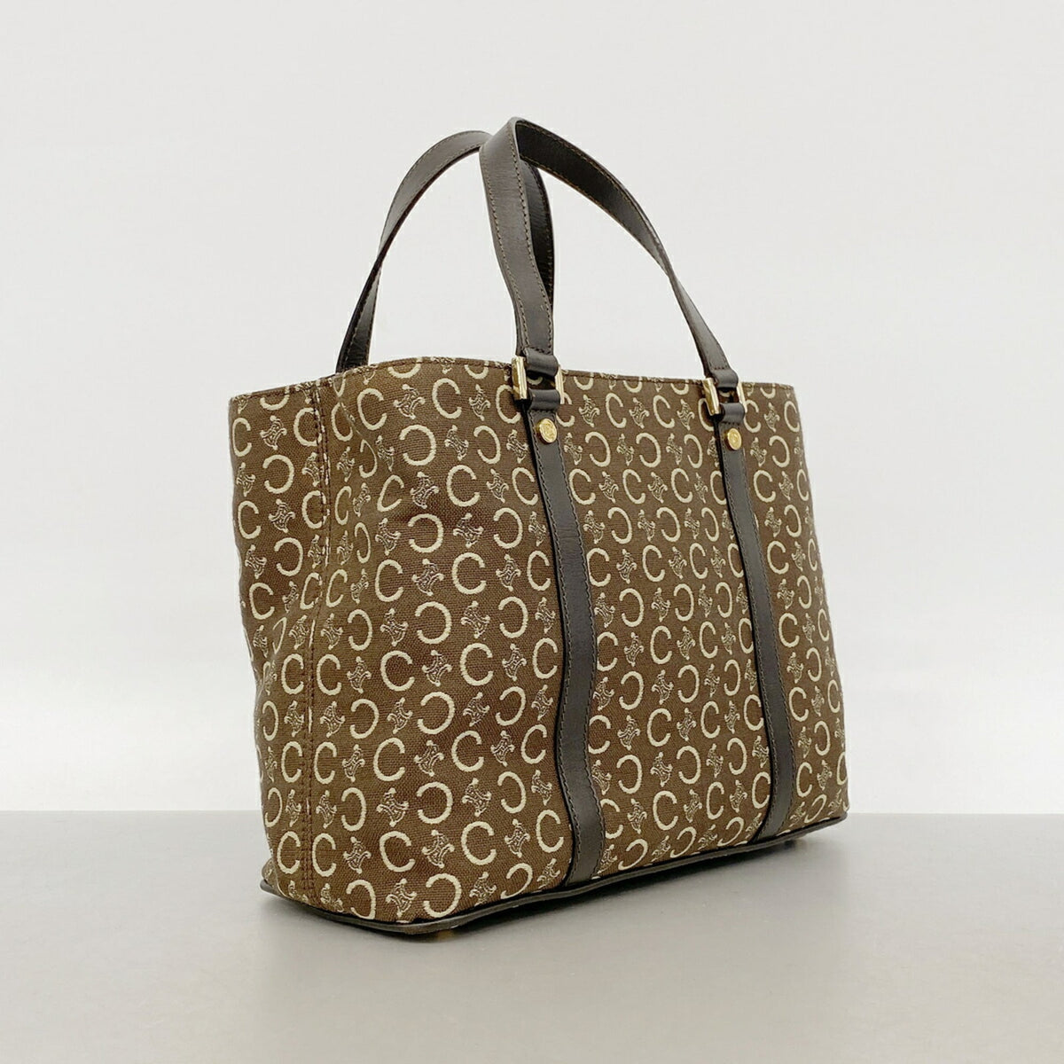 Celine Brown Canvas Handbag (Pre-Owned)