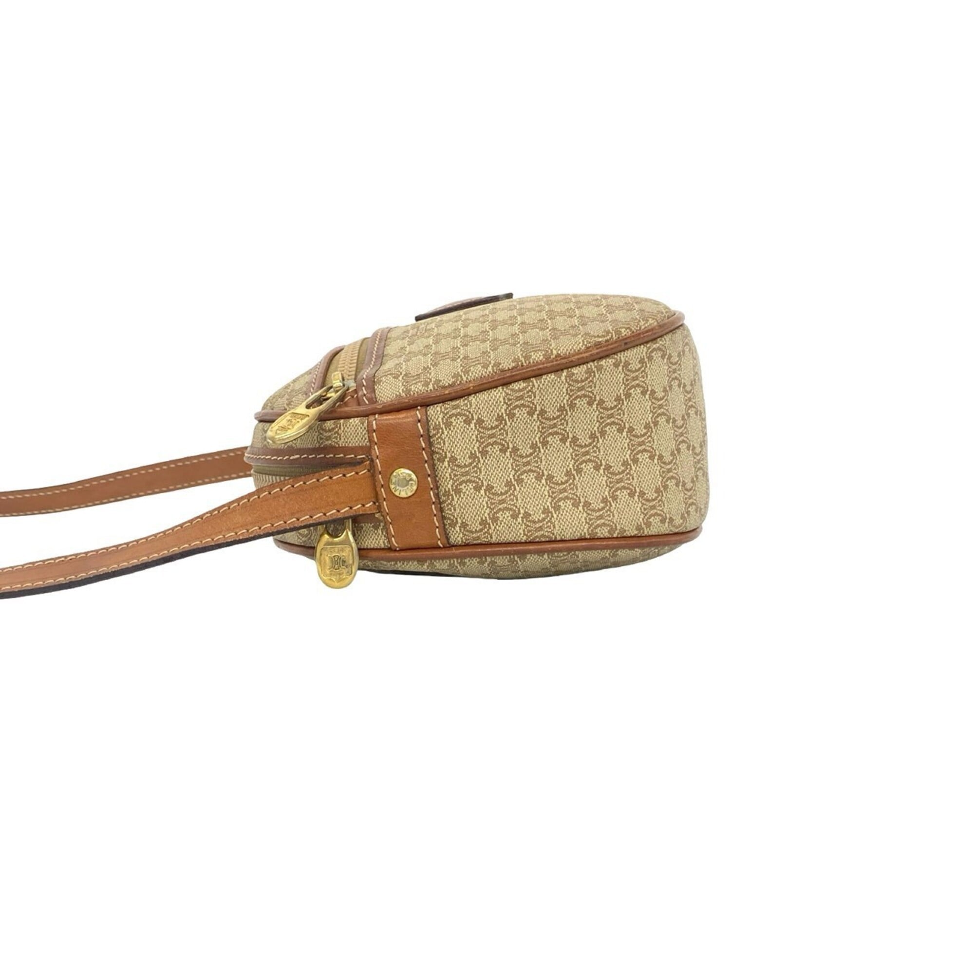 Celine Brown Leather Pvc Pochette Shoulder Bag (Pre-Owned)