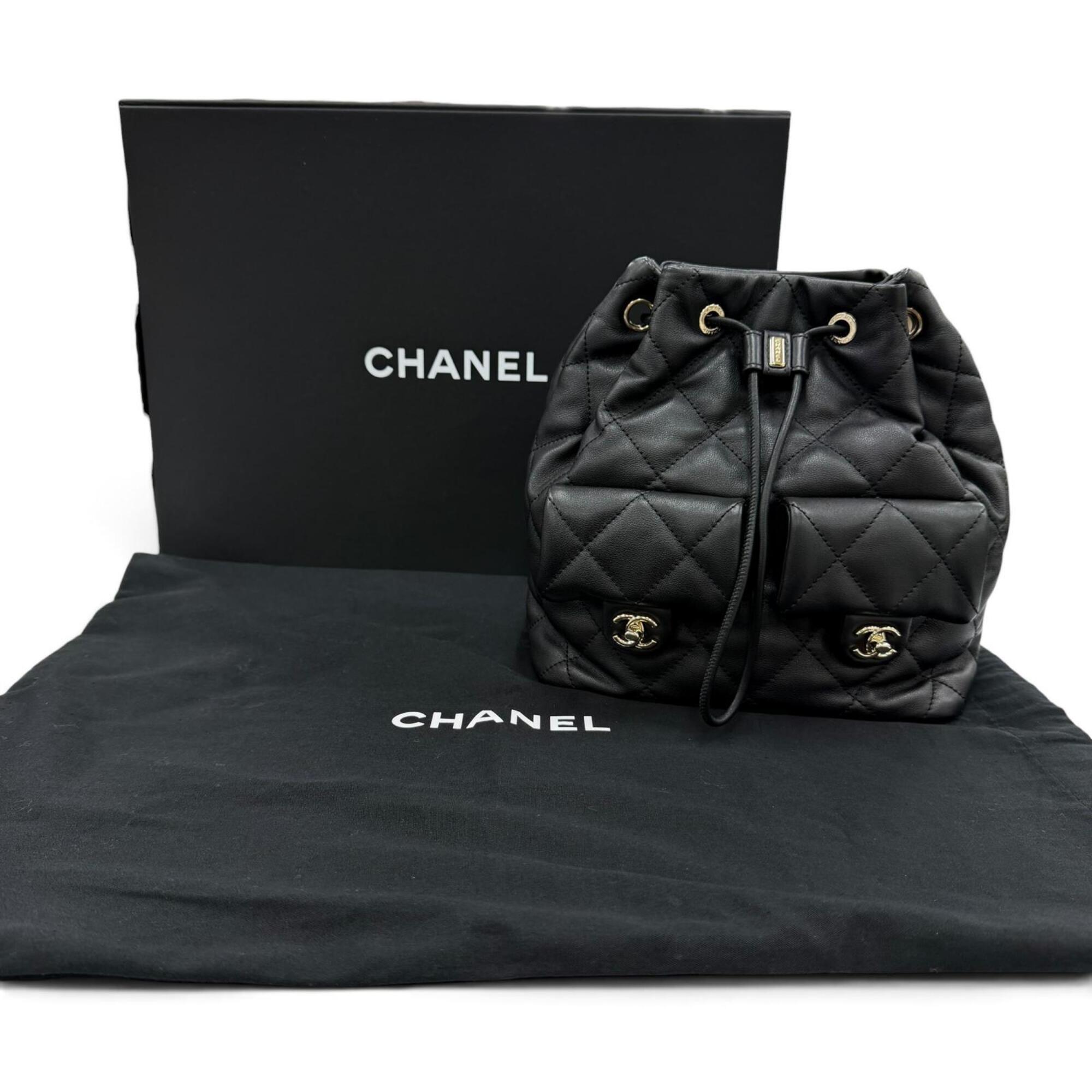 Chanel Black Leather Backpack (Pre-Owned)