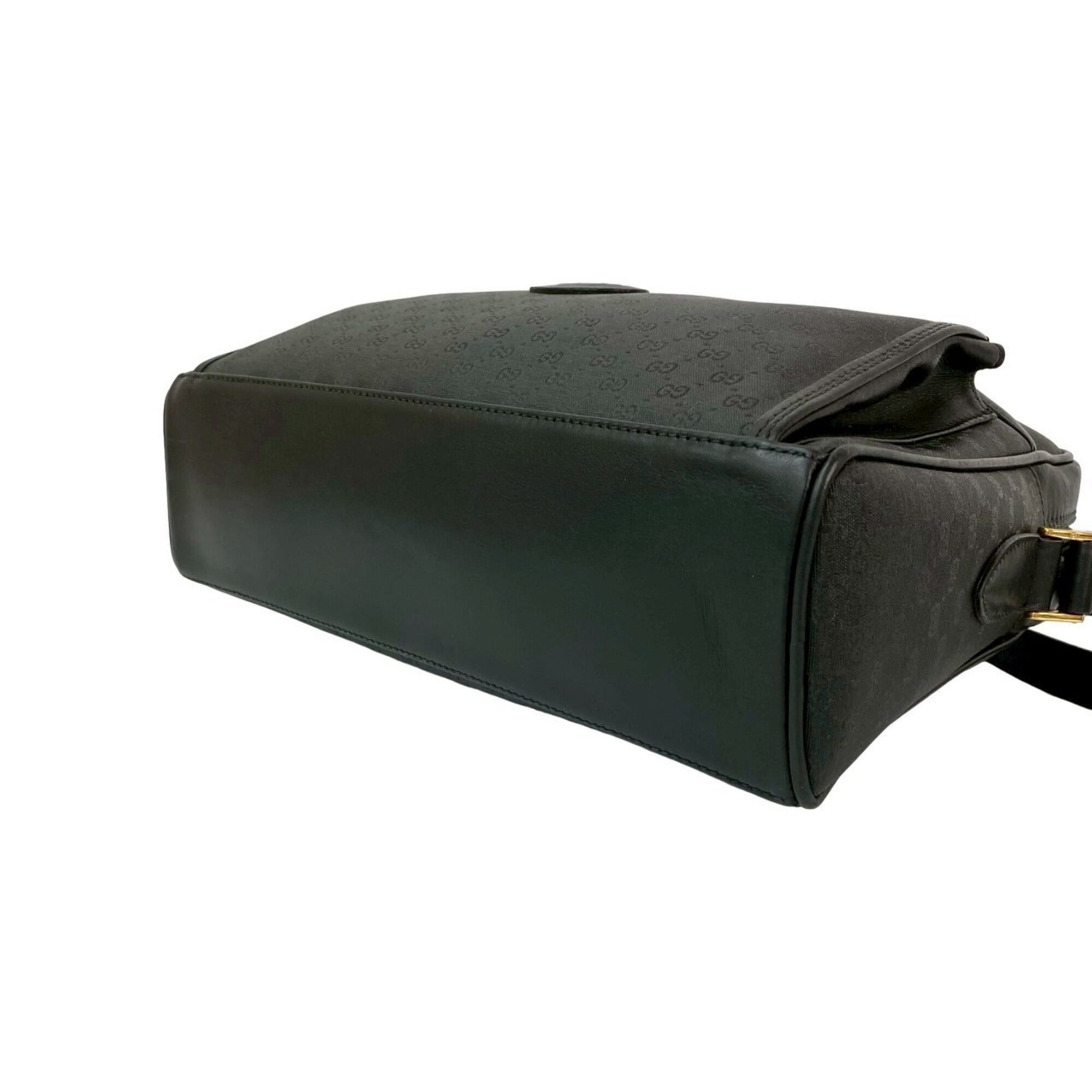 Gucci Black Leather Pvc Pochette Shoulder Bag (Pre-Owned)