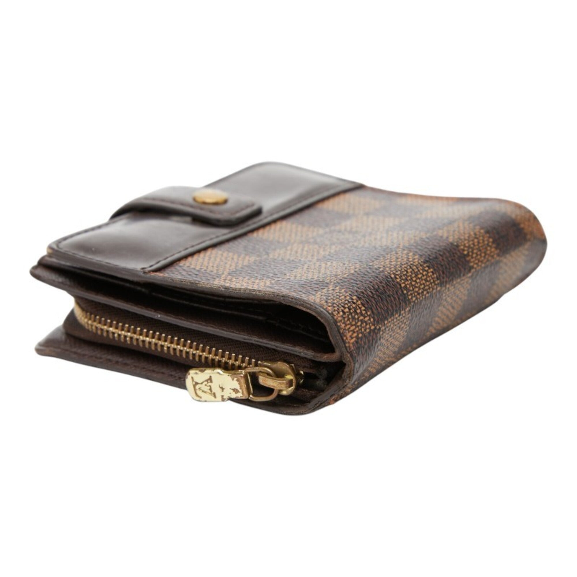 Louis Vuitton Damier Brown Ebene Pvc Leather Wallet (Bi-Fold) (Pre-Owned)