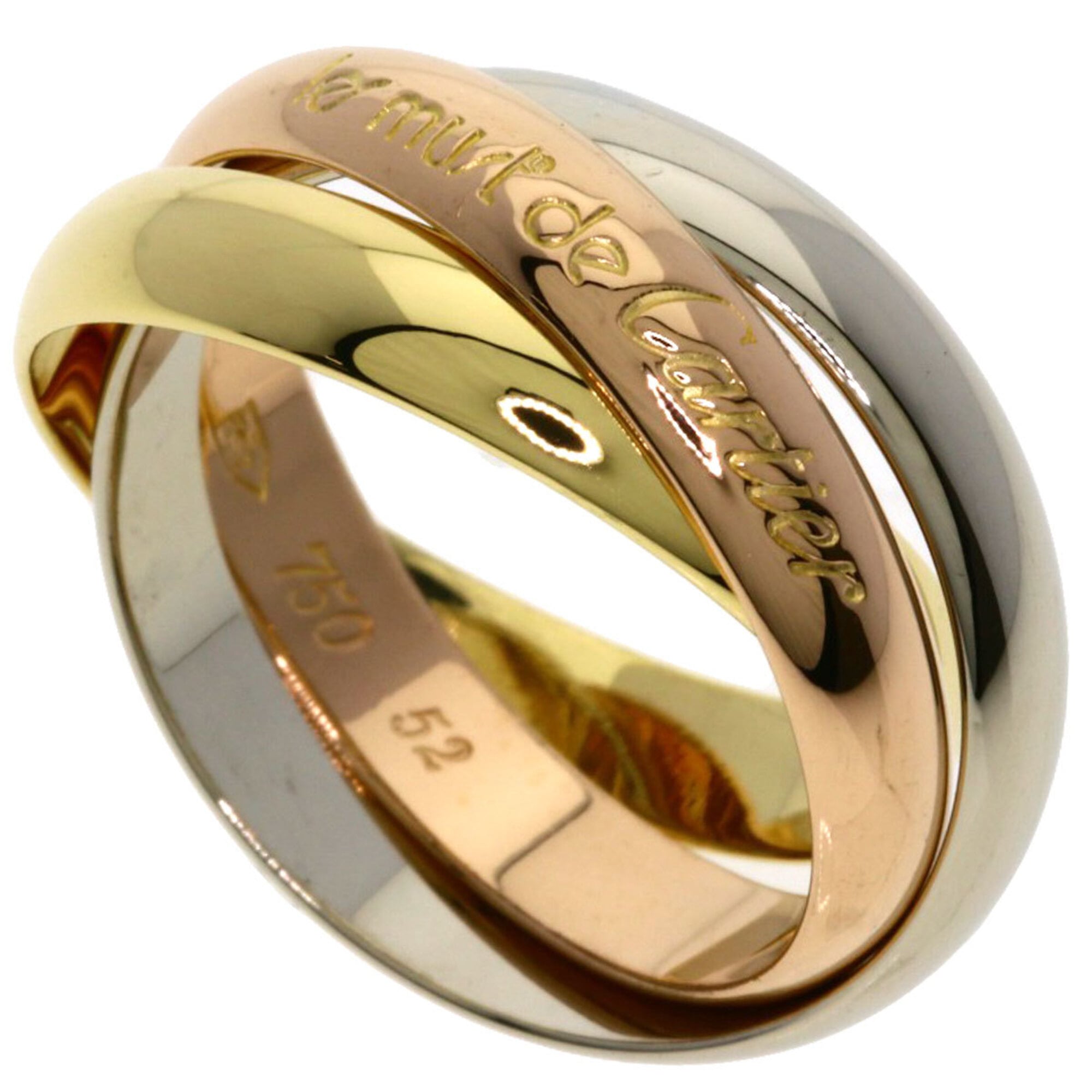 Cartier Trinity Yellow Gold (18K) Pink Gold (18K) White Gold (18K) Band Ring (Pre-Owned)