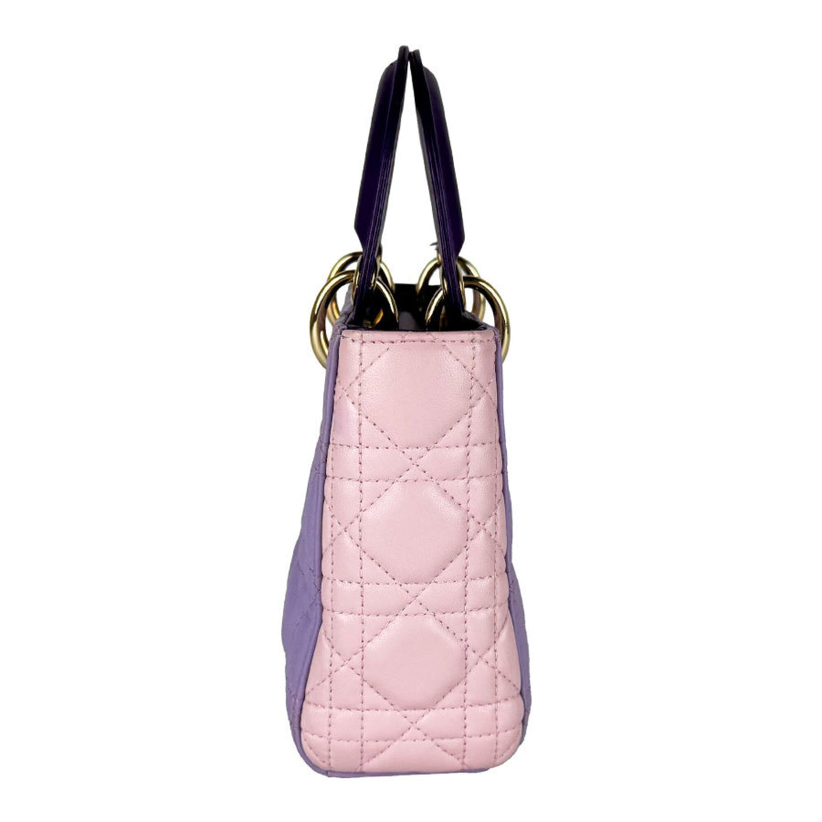 Christian Dior Pink Purple Leather Handbag Shoulder Bag (Pre-Owned)