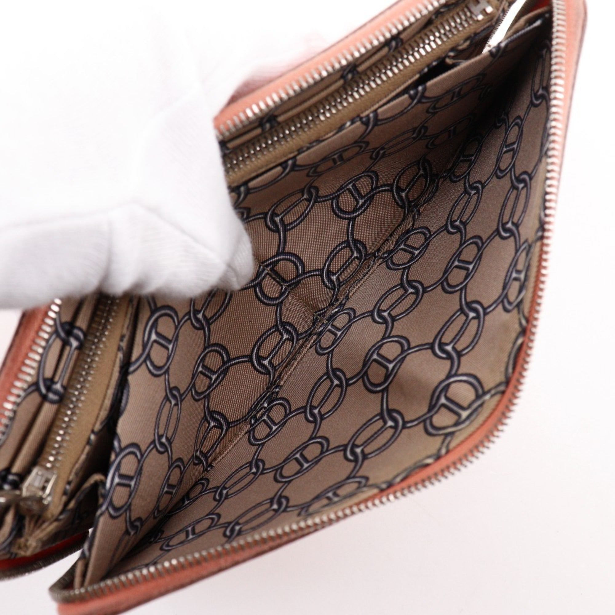 Hermes Silk'in Epsom Leather Long Wallet (Bi-Fold) (Pre-Owned)