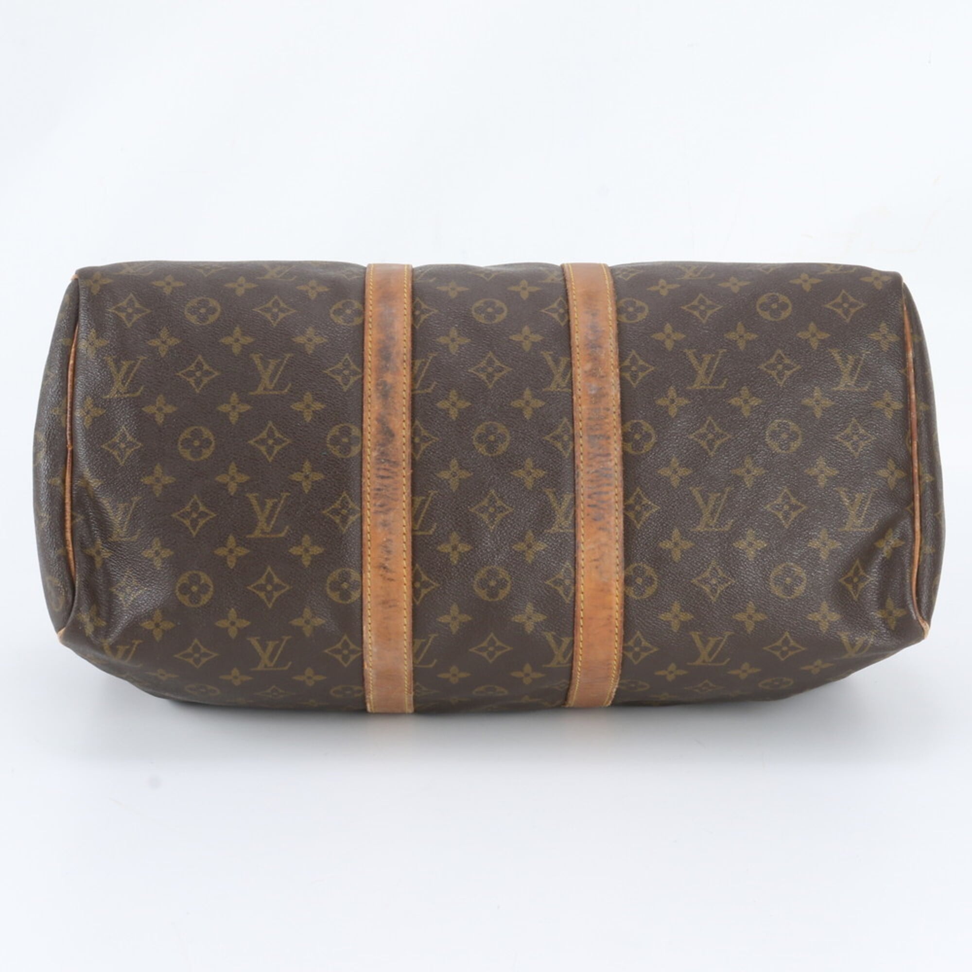 Louis Vuitton Monogram Brown Coated Canvas Leather Handbag Tote Bag (Pre-Owned)