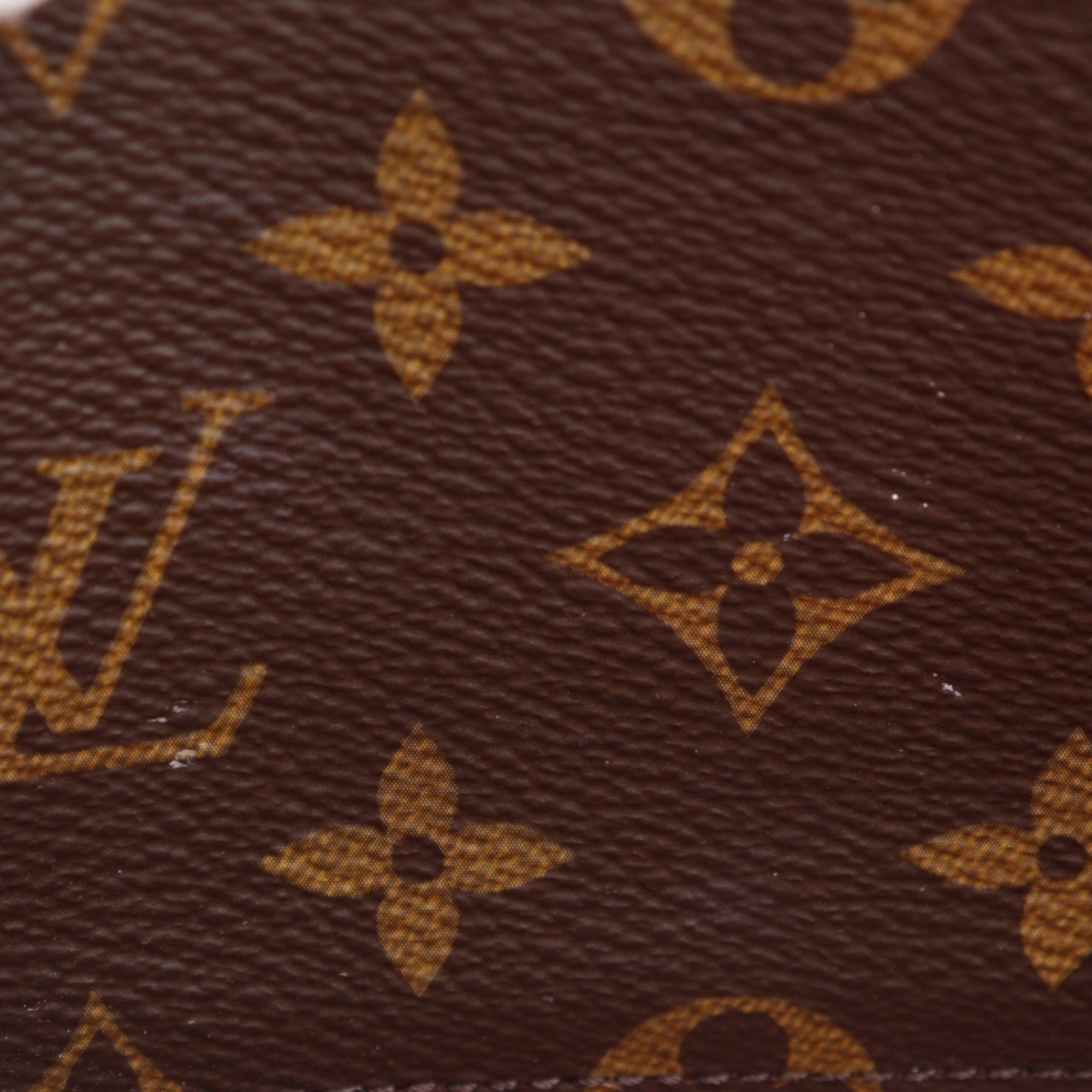 Louis Vuitton Monogram Brown Cerise Red Color Monogram Long Wallet (Bi-Fold) (Pre-Owned)