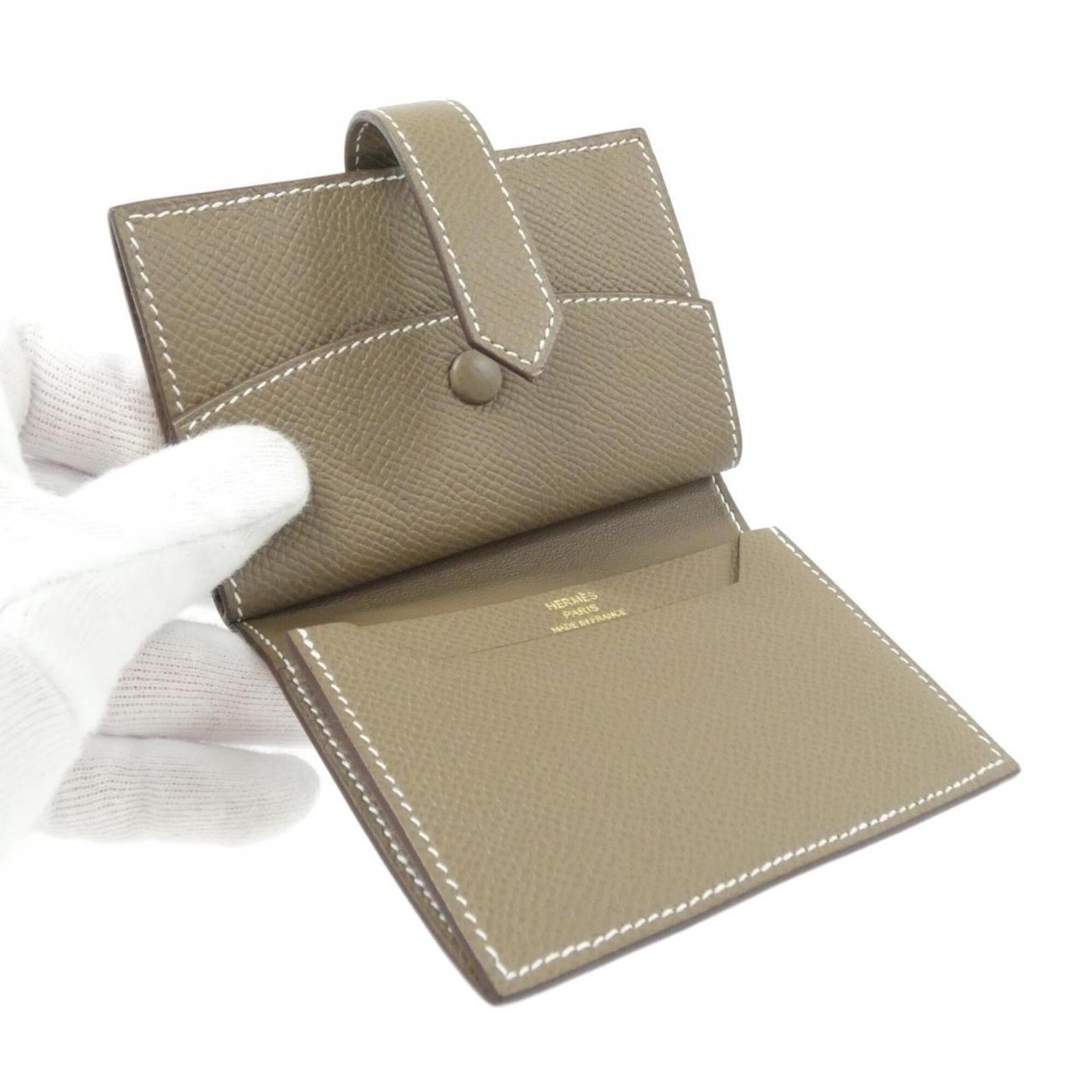 Hermes Etoupe Gray Epsom Leather Wallet (Bi-Fold) (Pre-Owned)