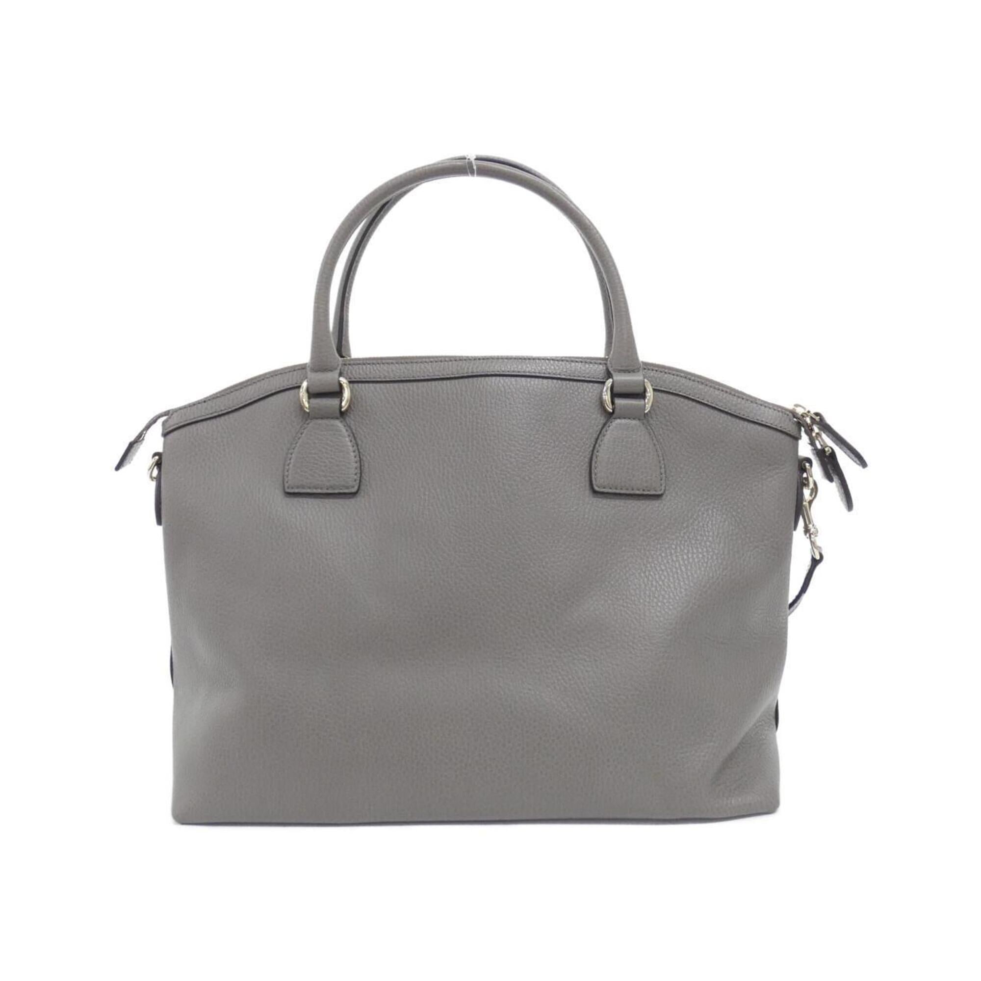 Gucci Gray Leather Handbag (Pre-Owned)