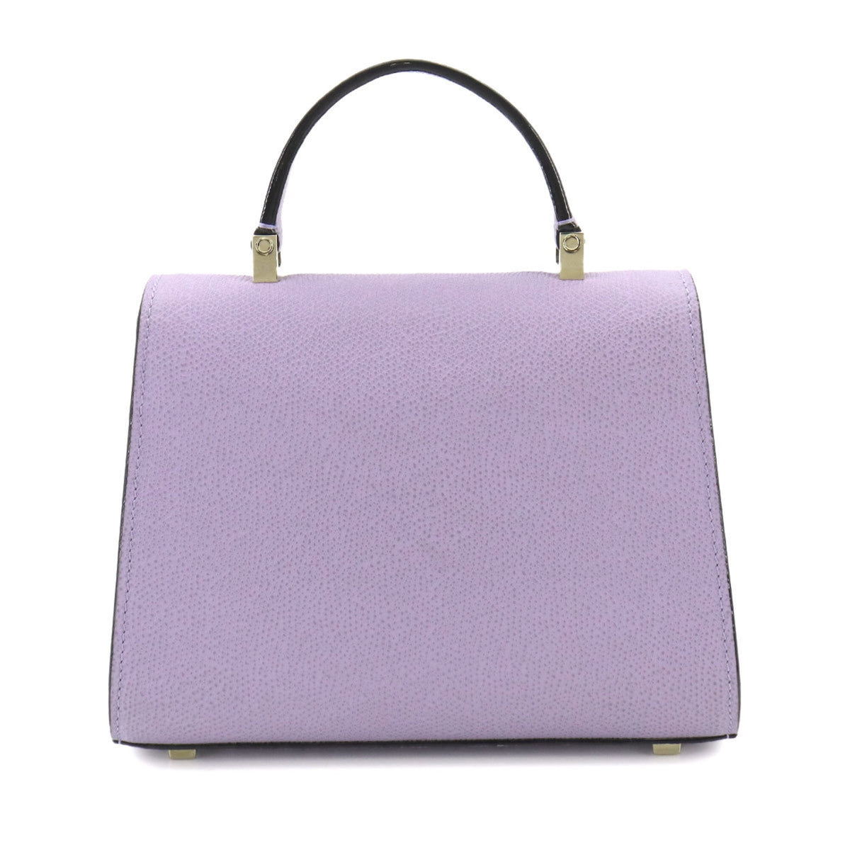 Valextra Purple Leather Handbag (Pre-Owned)