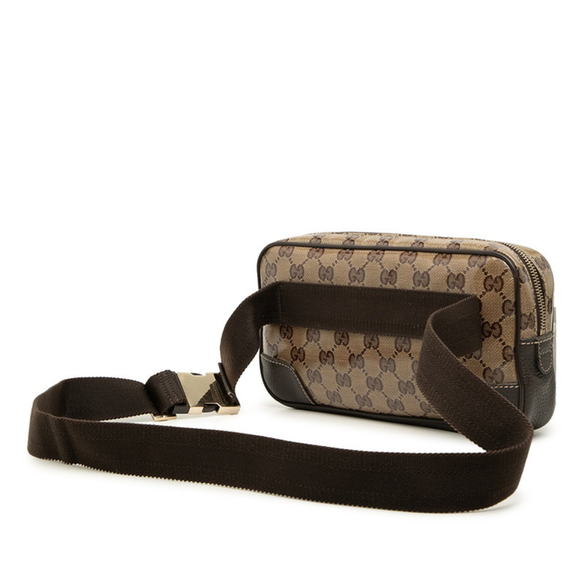 Gucci Beige Brown Pvc Leather Sling Bag (Pre-Owned)