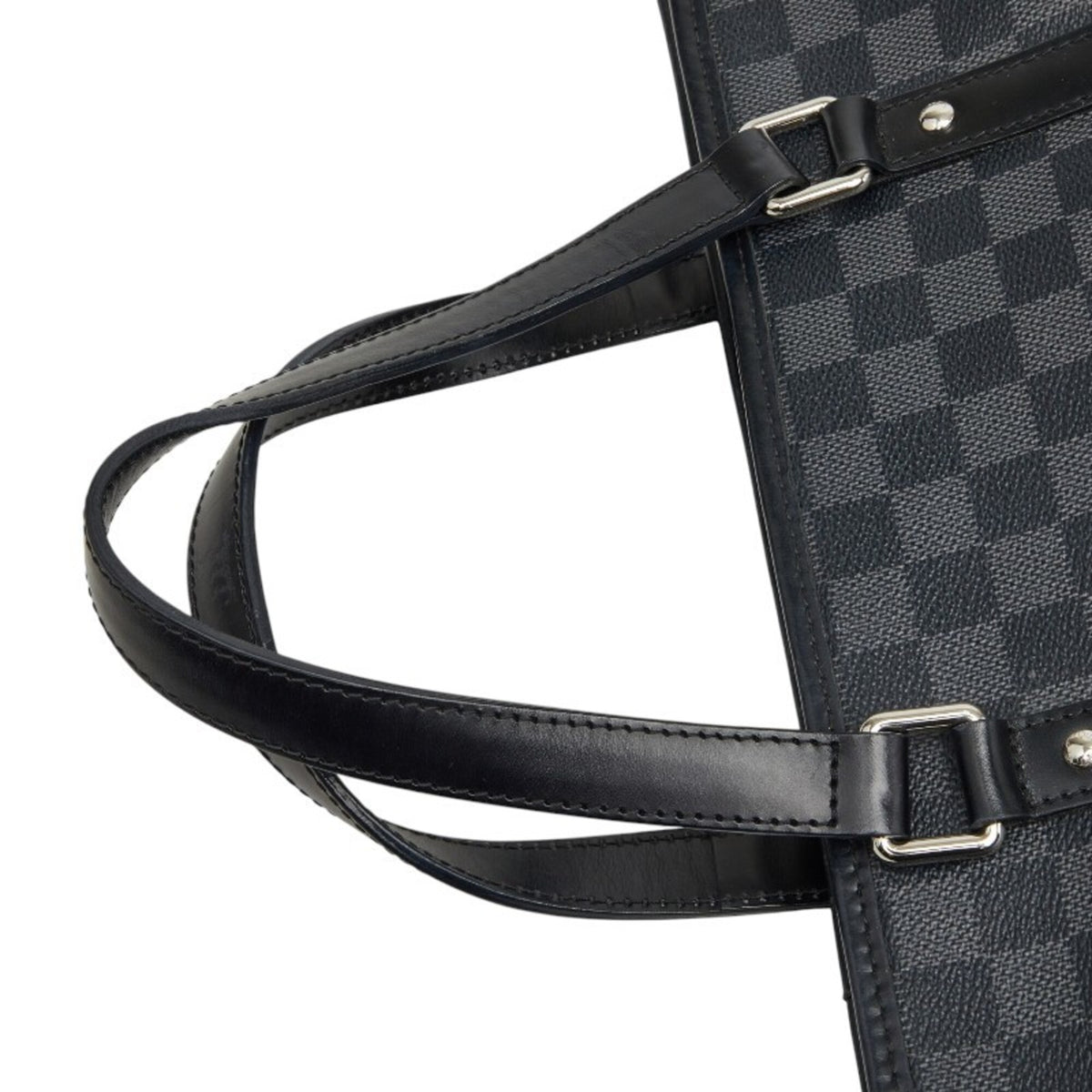 Louis Vuitton Black Pvc Leather Shoulder Bag Tote Bag (Pre-Owned)