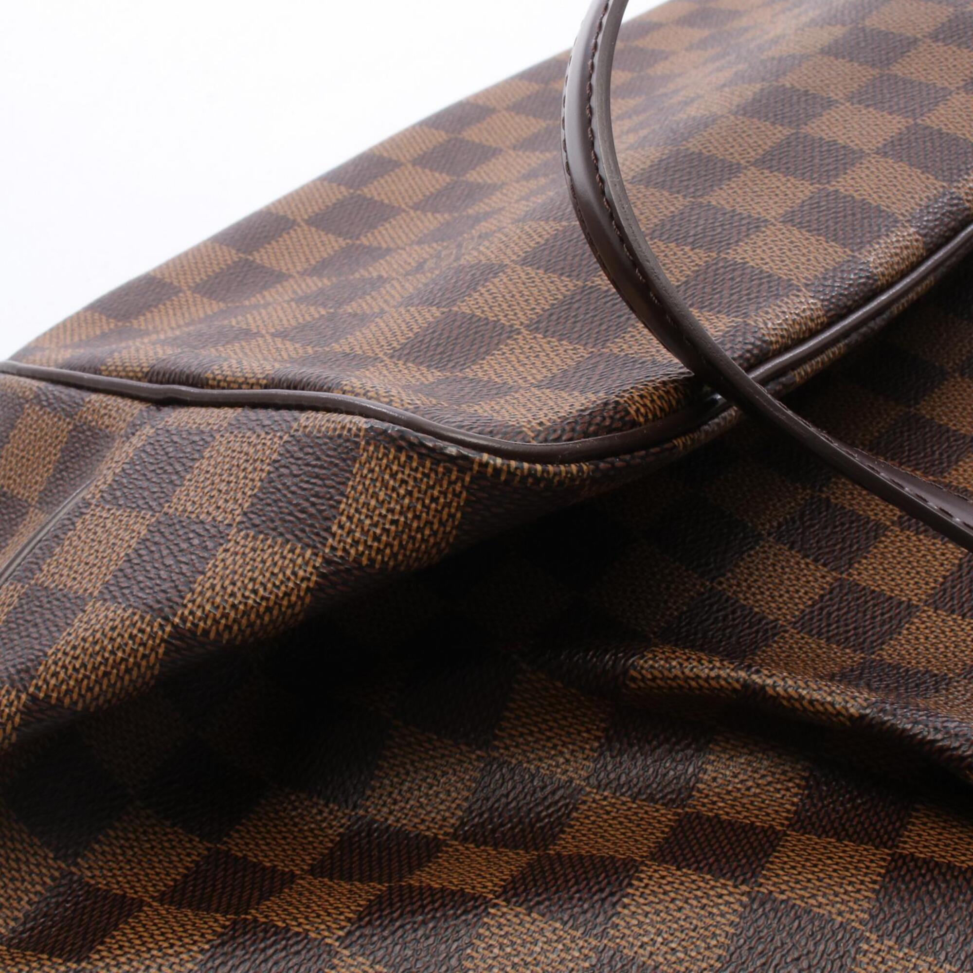 Louis Vuitton Brown Coated Canvas Leather Handbag Tote Bag (Pre-Owned)