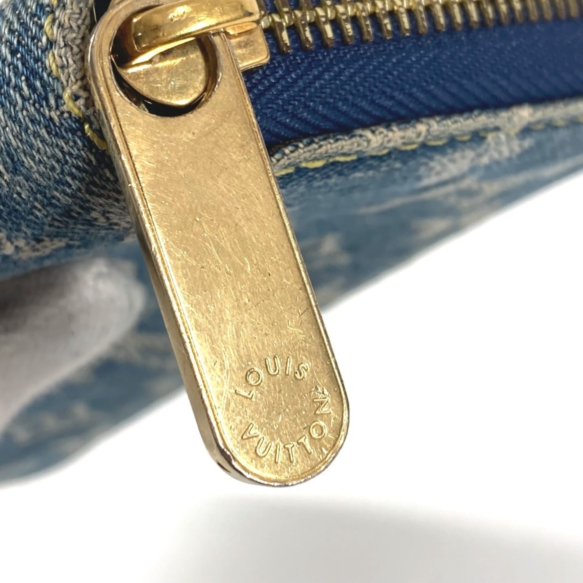 Louis Vuitton Monogram Denim Blue Monogram Denim Long Wallet (Bi-Fold) (Pre-Owned)
