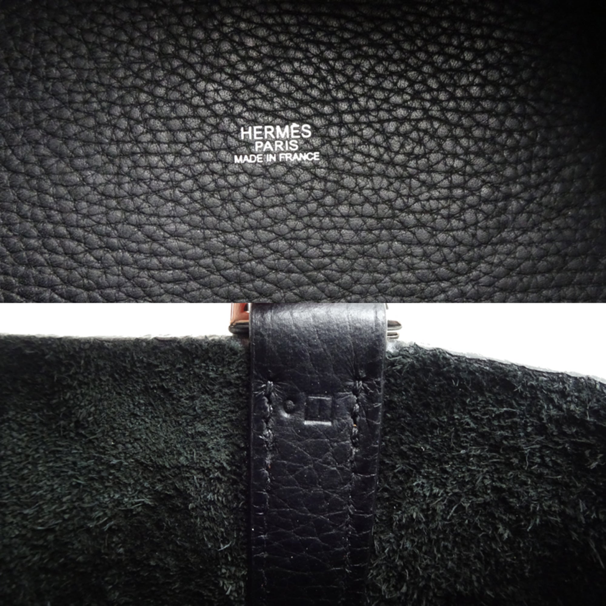 Hermes Black Taurillon Clemence Leather Handbag (Pre-Owned)