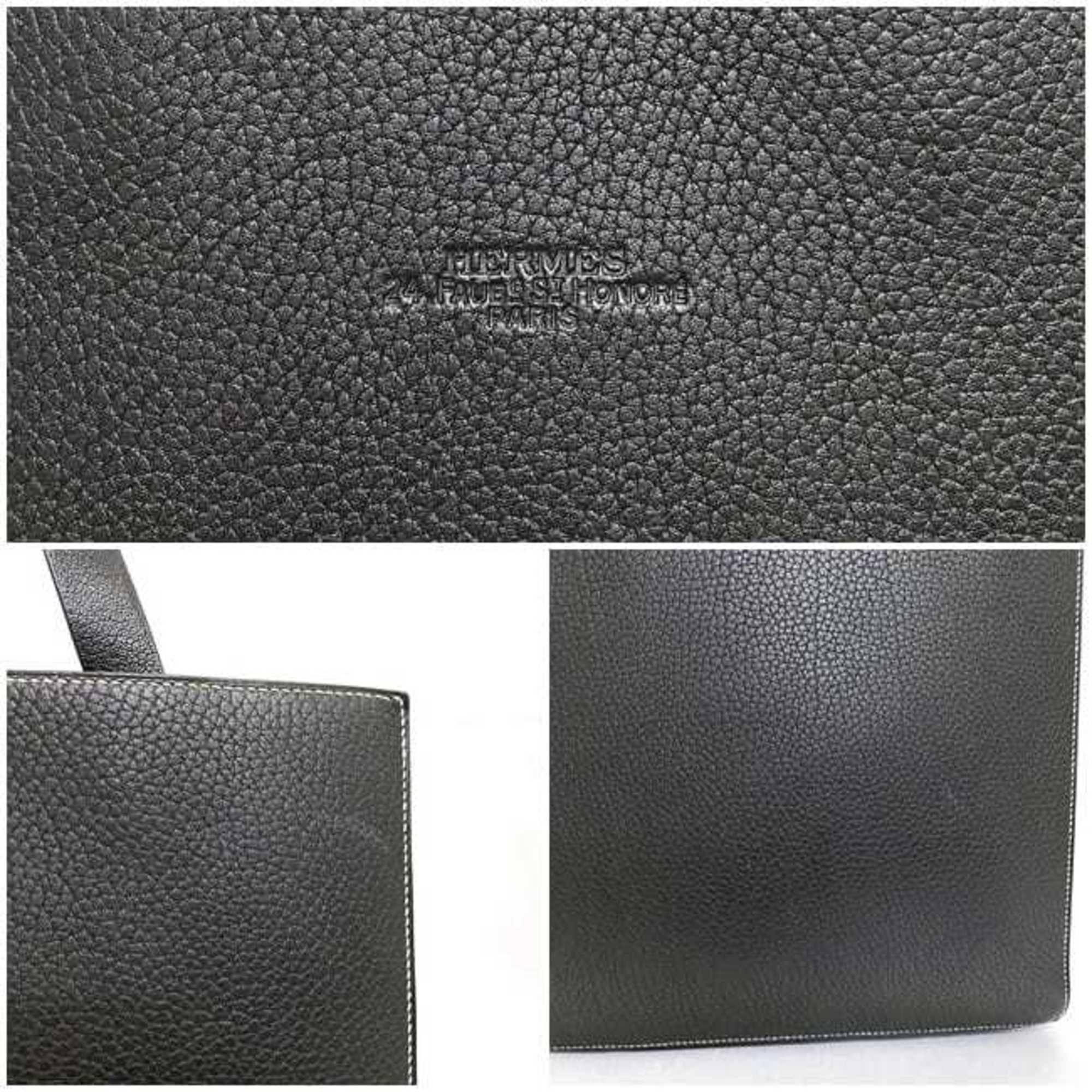 Hermes Black Leather Tote Bag (Pre-Owned)