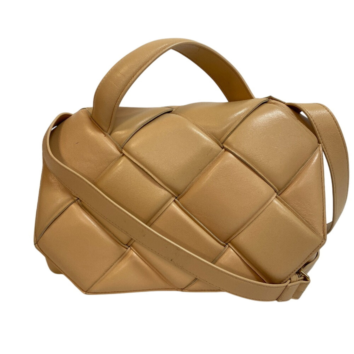 Bottega Veneta Beige Leather Shoulder Bag (Pre-Owned)